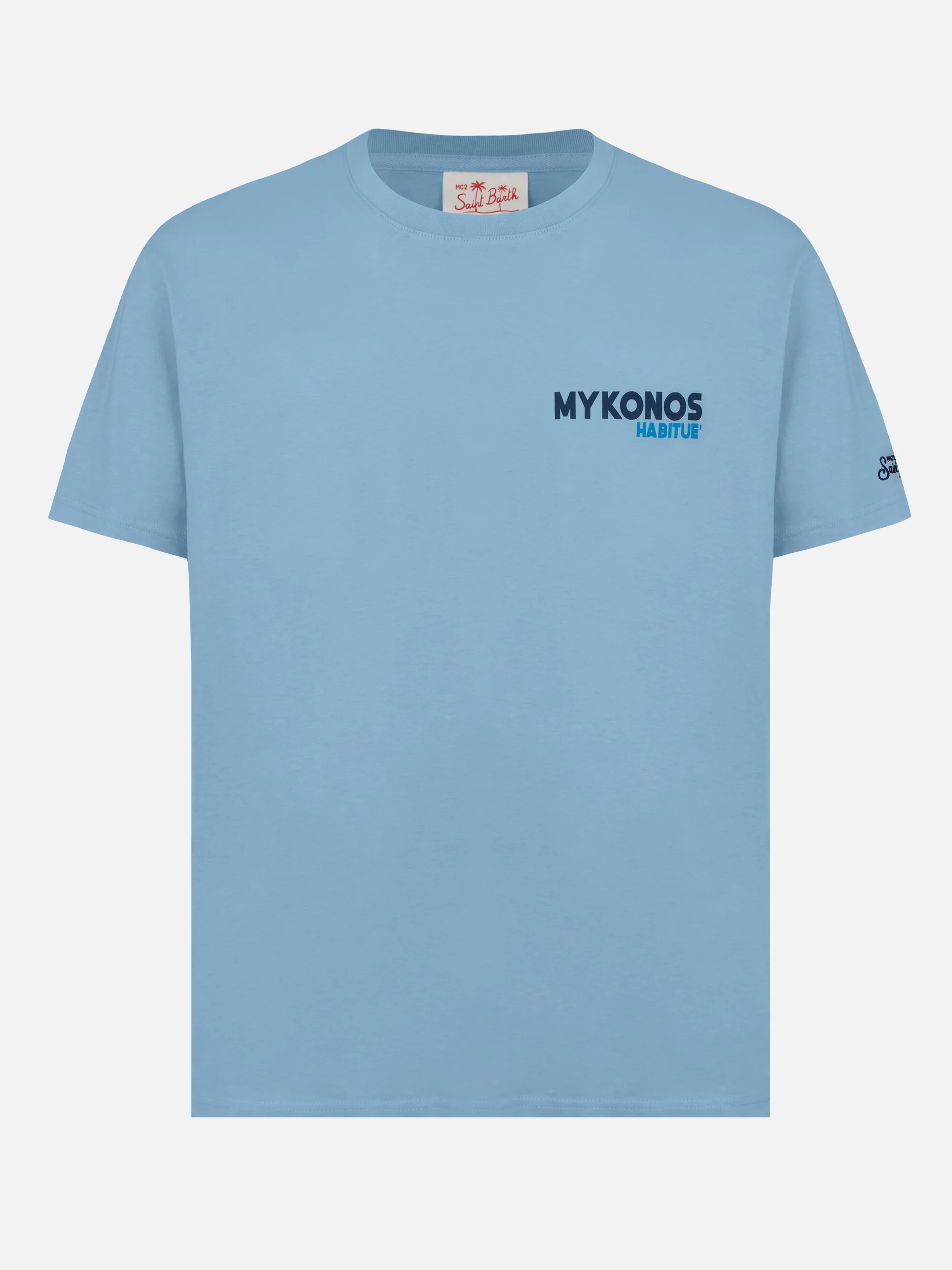 T-shirt Man stampa postcard Mykonos - Image 5