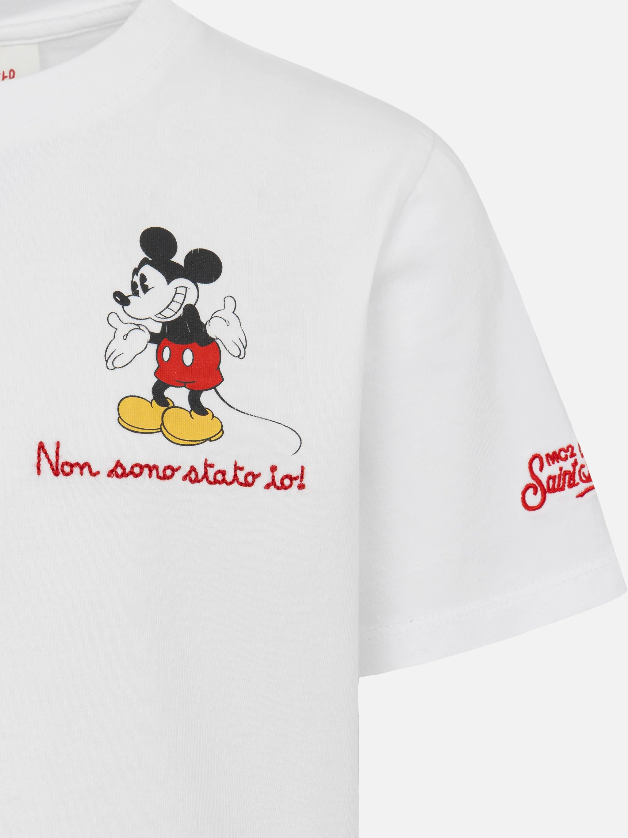 T-shirt in cotone con ricamo Non sono stato io! e stampa Mickey Mouse | DISNEY® SPECIAL EDITION - Image 3