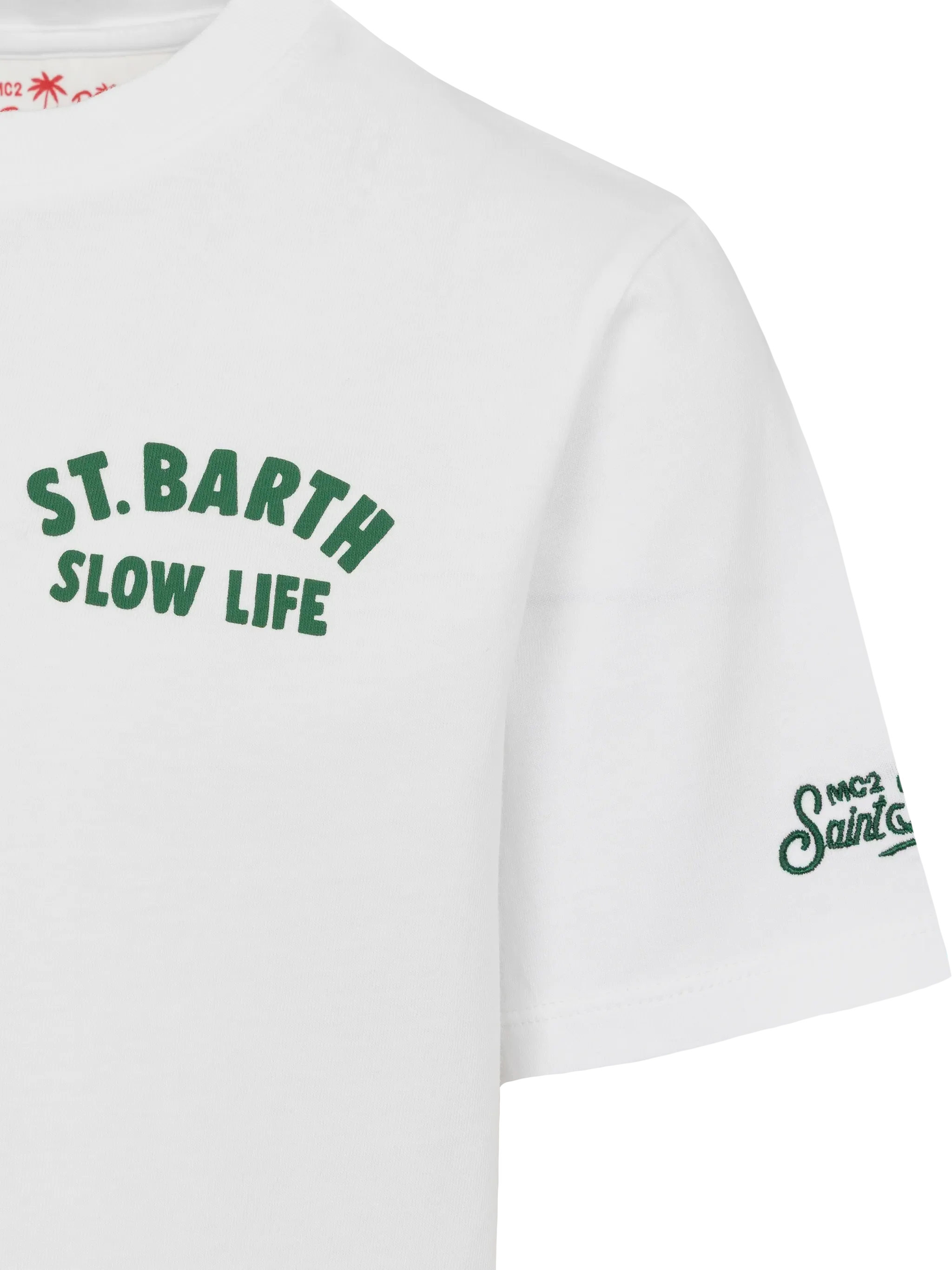 T-shirt in cotone con stampa Saint Barth slow  life - Image 3