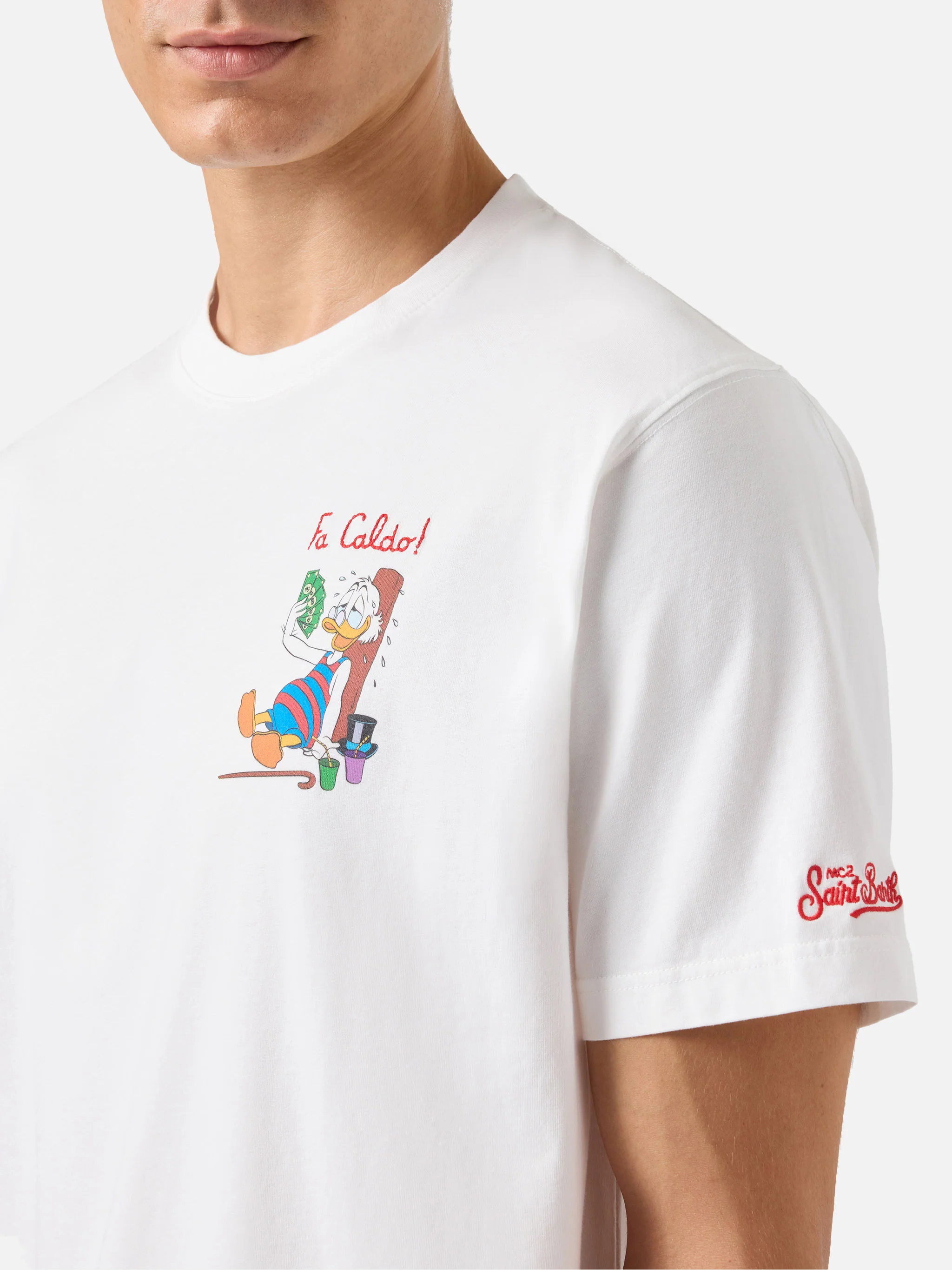 T-shirt Man stampa Scrooge con ricamo Fa caldo | Special Edition - Image 2
