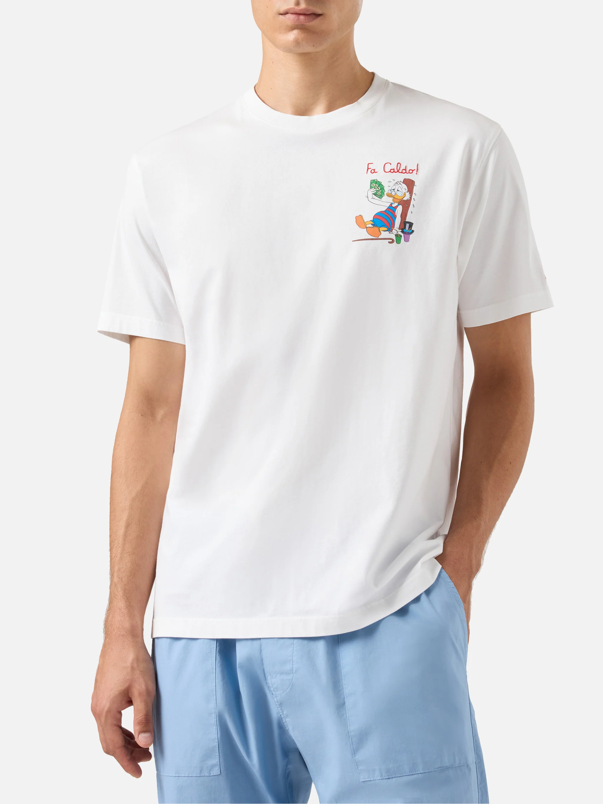 T-shirt Man stampa Scrooge con ricamo Fa caldo | Special Edition - Image 3