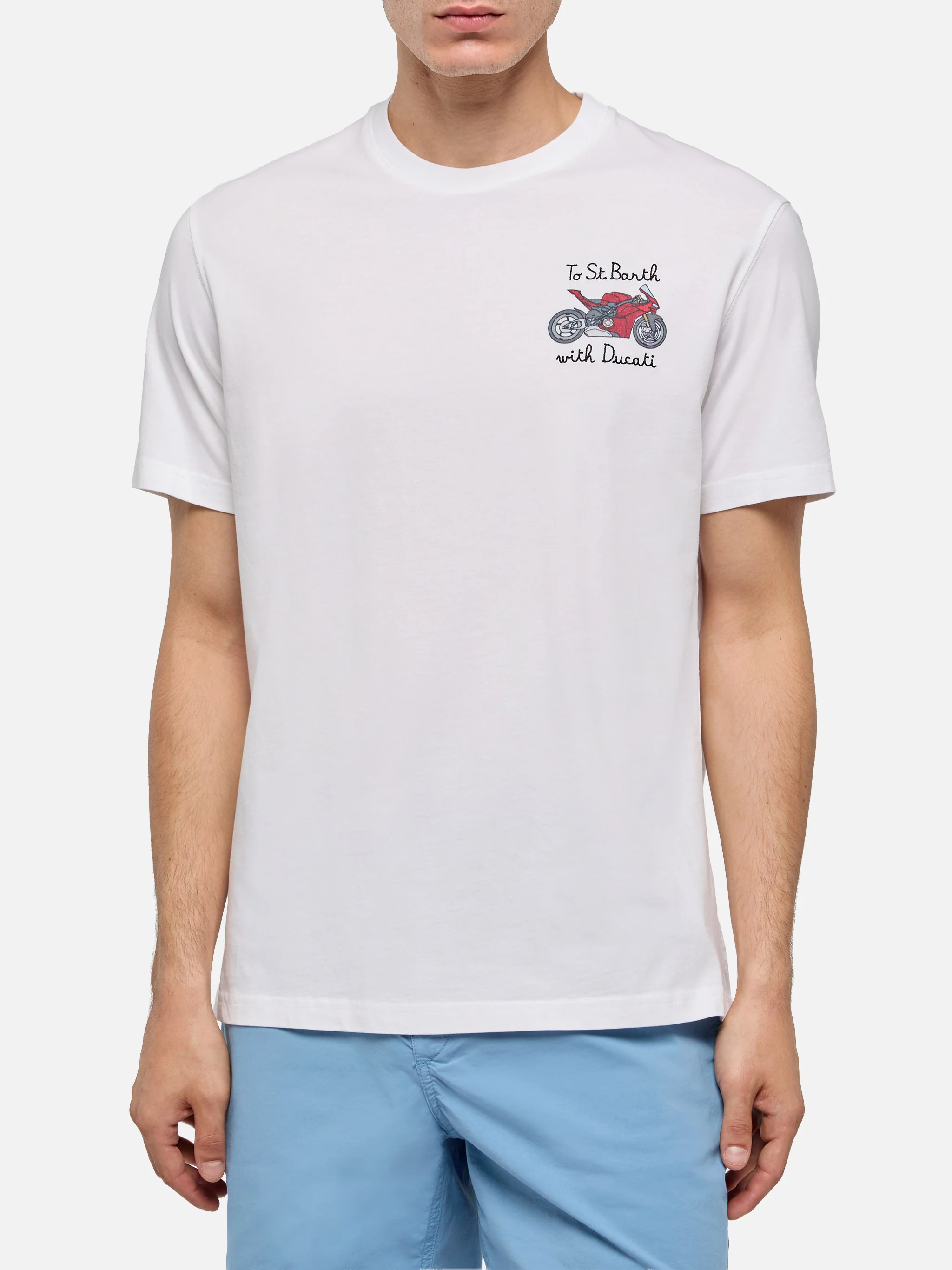 T-shirt Man ricamo To St. Barth with Ducati | Special Edition - Image 3