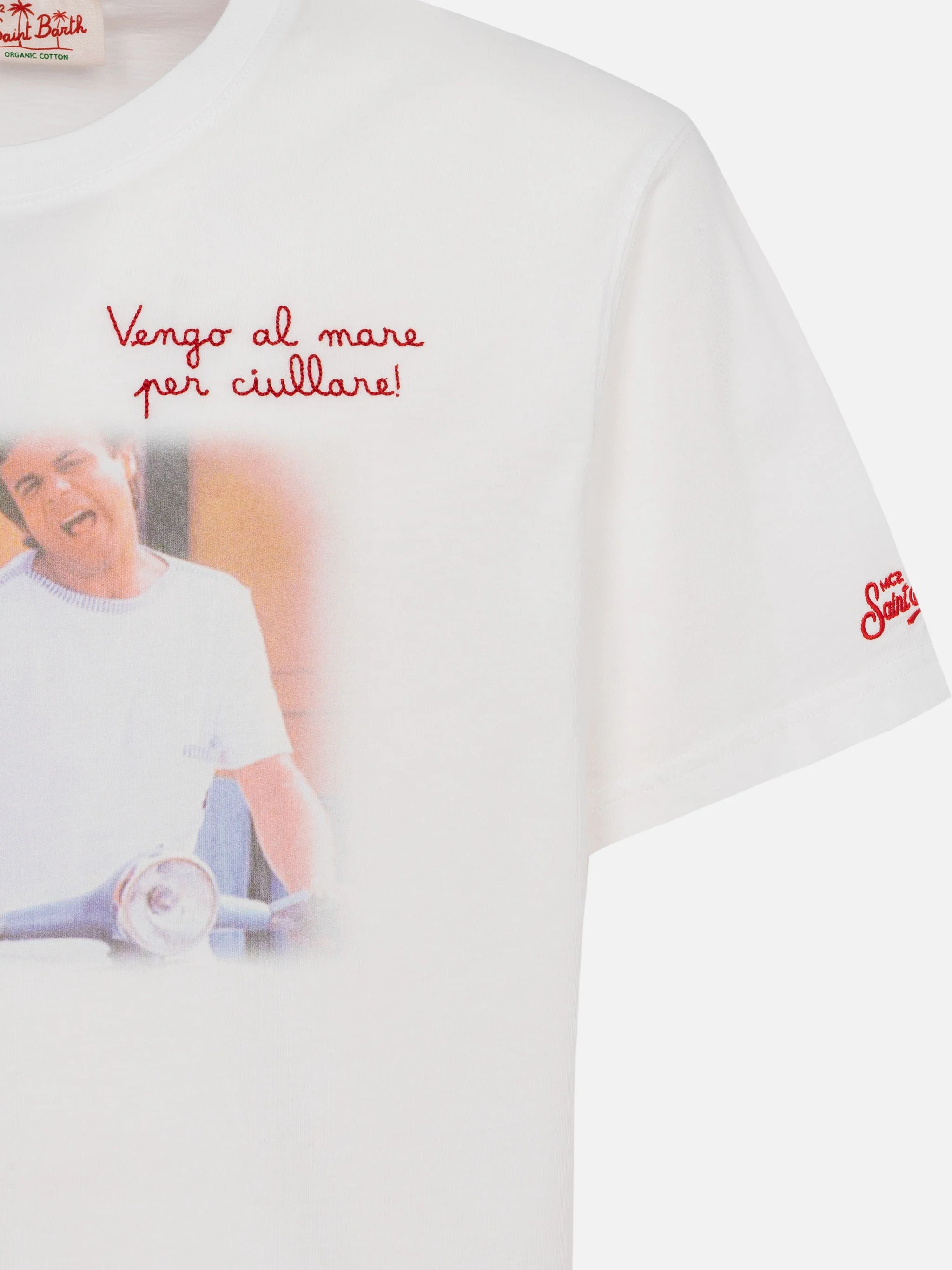 T-shirt Man ricamo Vado al mare per... | Special Edition - Image 5
