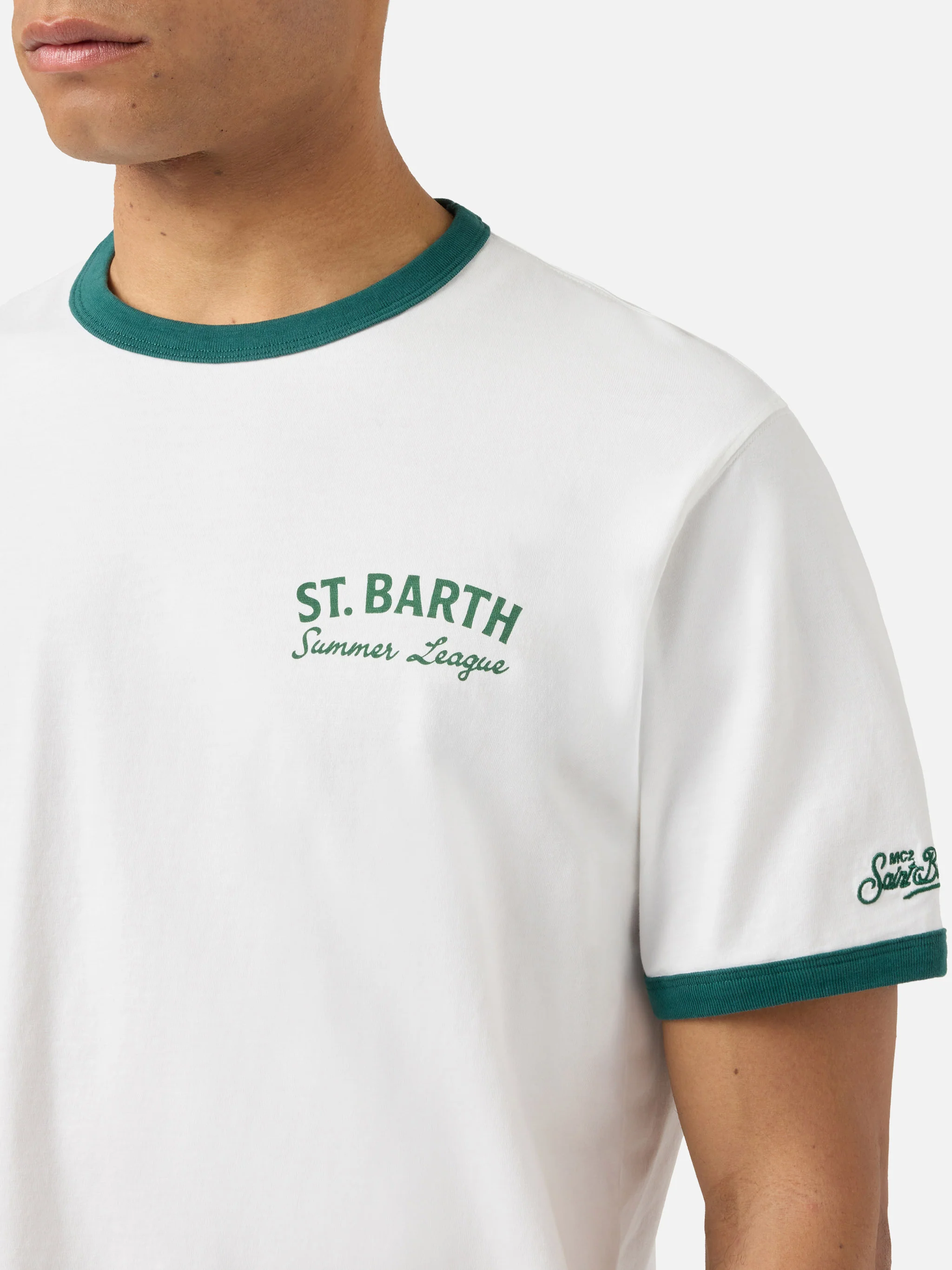 T-shirt Dean panna con stampa Tennis League e maxi grafica sul retro - Image 2