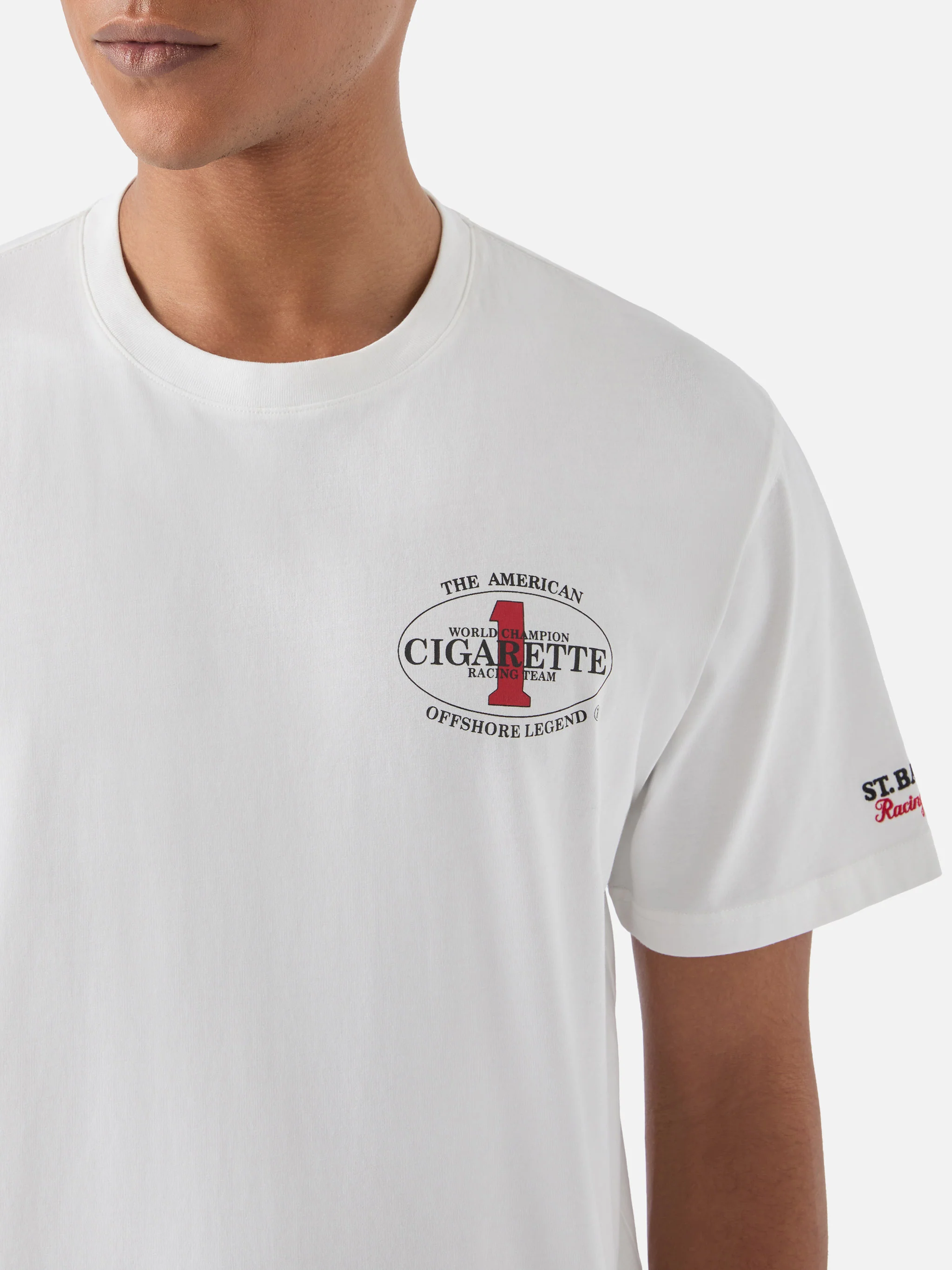 T-shirt Portland panna con stampa Cigarette Racing | Special Edition - Image 2