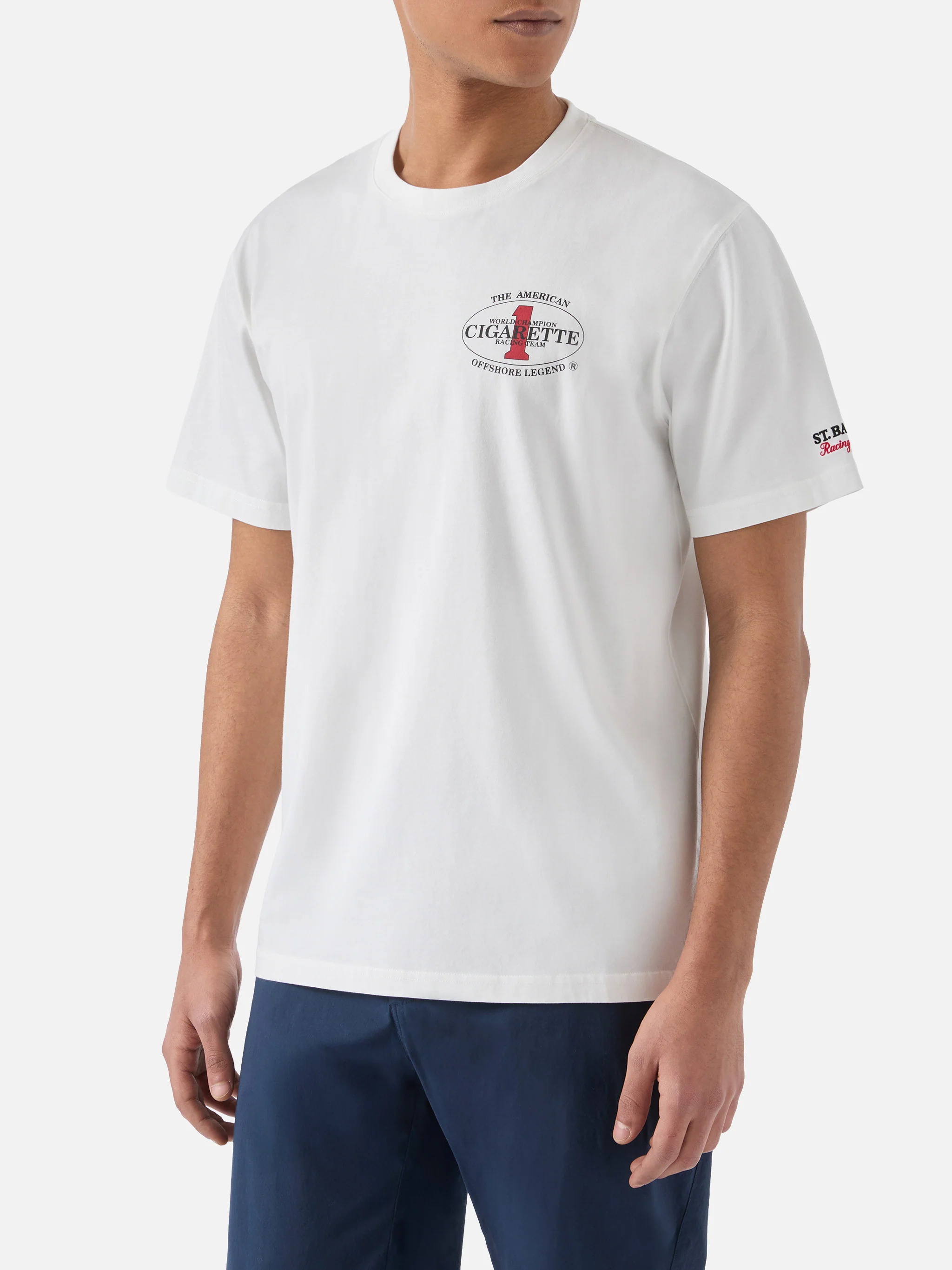 T-shirt Portland panna con stampa Cigarette Racing | Special Edition - Image 3