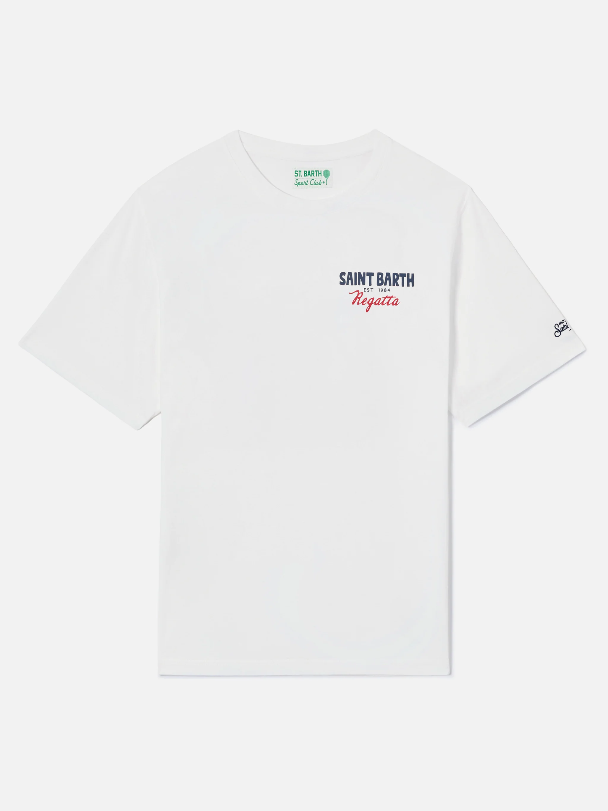T-shirt Portland panna con stampa St. Barth Regatta - Image 5