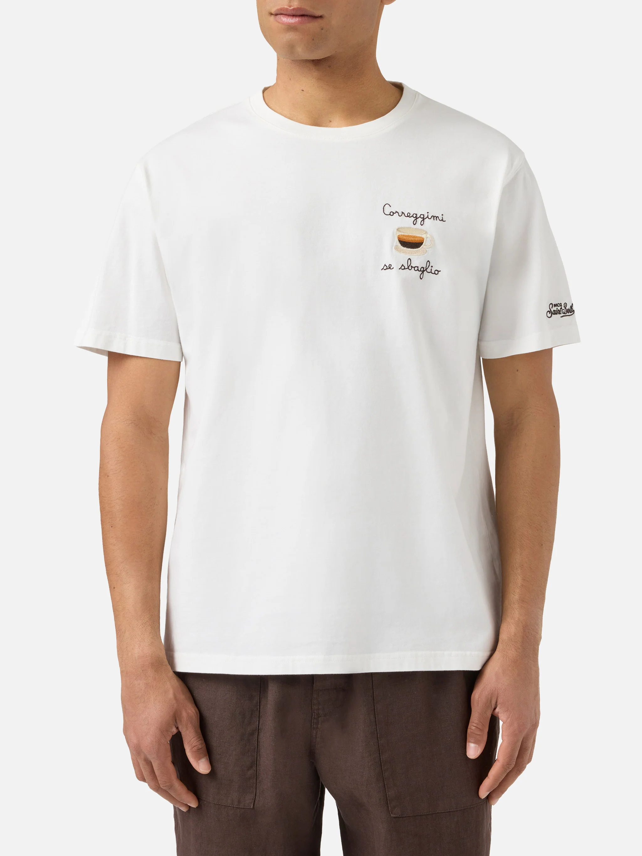 T-shirt Portofino panna con ricamo Correggimi Se Sbaglio - Image 3