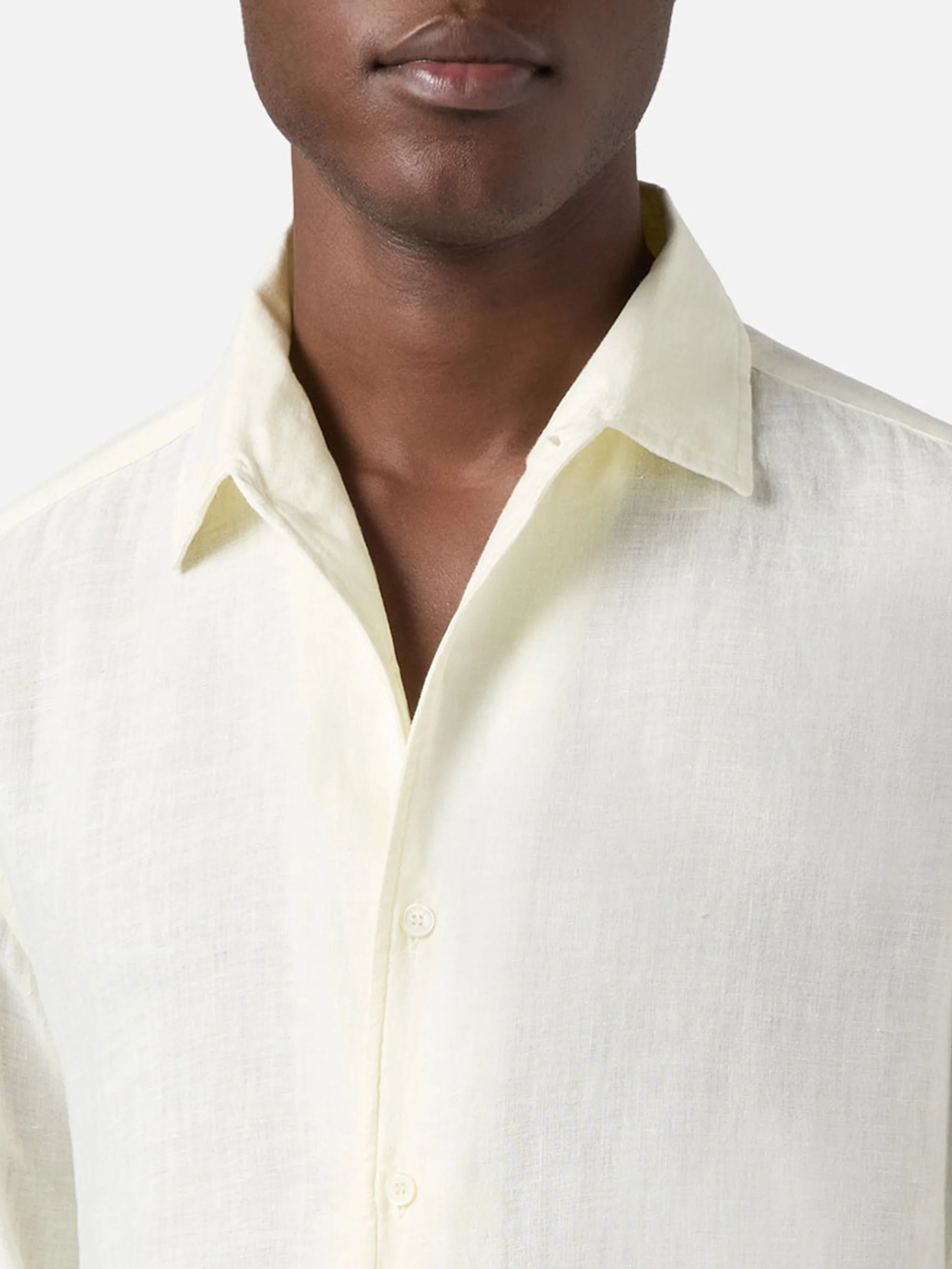 Camicia Raphael in puro lino panna - Image 2