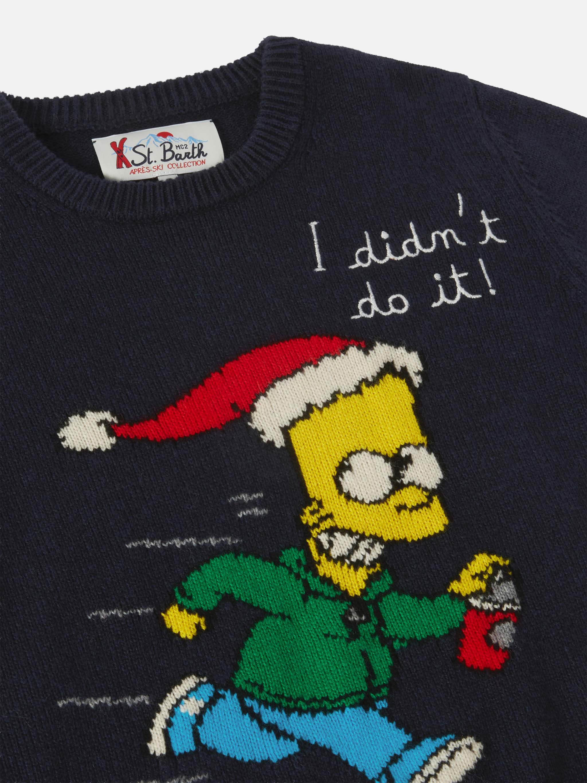 Girocollo Douglas con jacquard e ricamo Bart Simpson | SPECIAL EDITION THE SIMPSONS - Image 2
