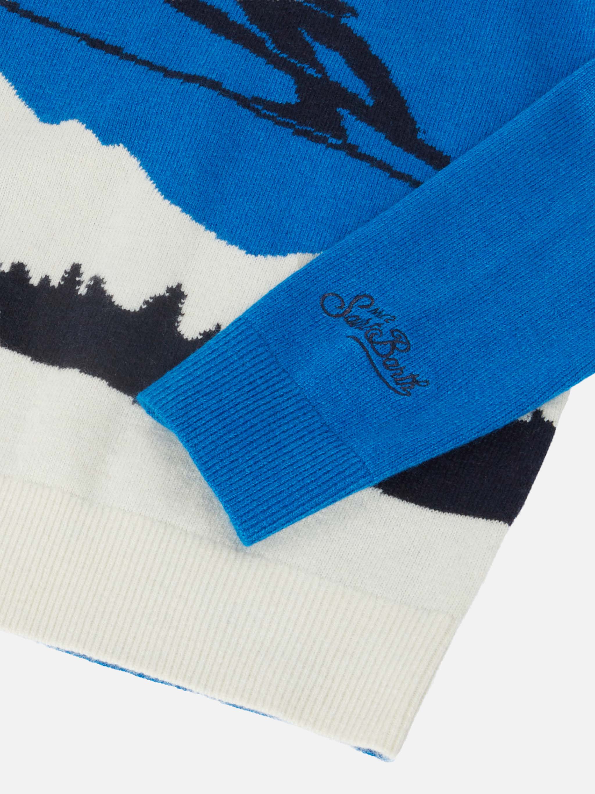 Girocollo Douglas con jacquard Cortina postcard - Image 4