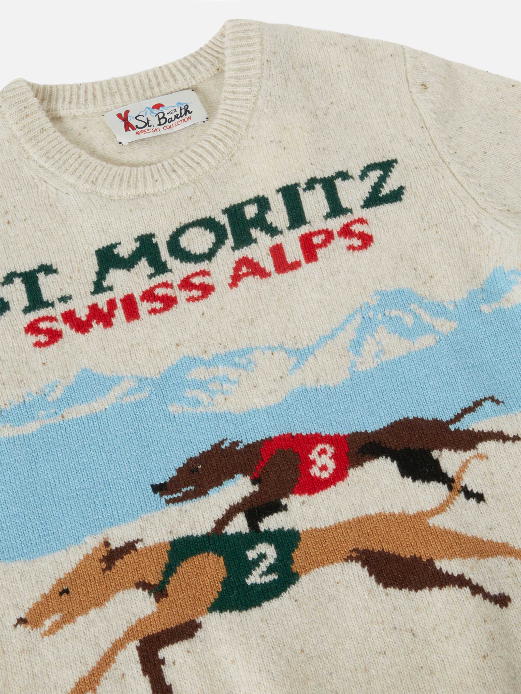 Girocollo Douglas con jacquard  Saint Moritz postcard - Image 2
