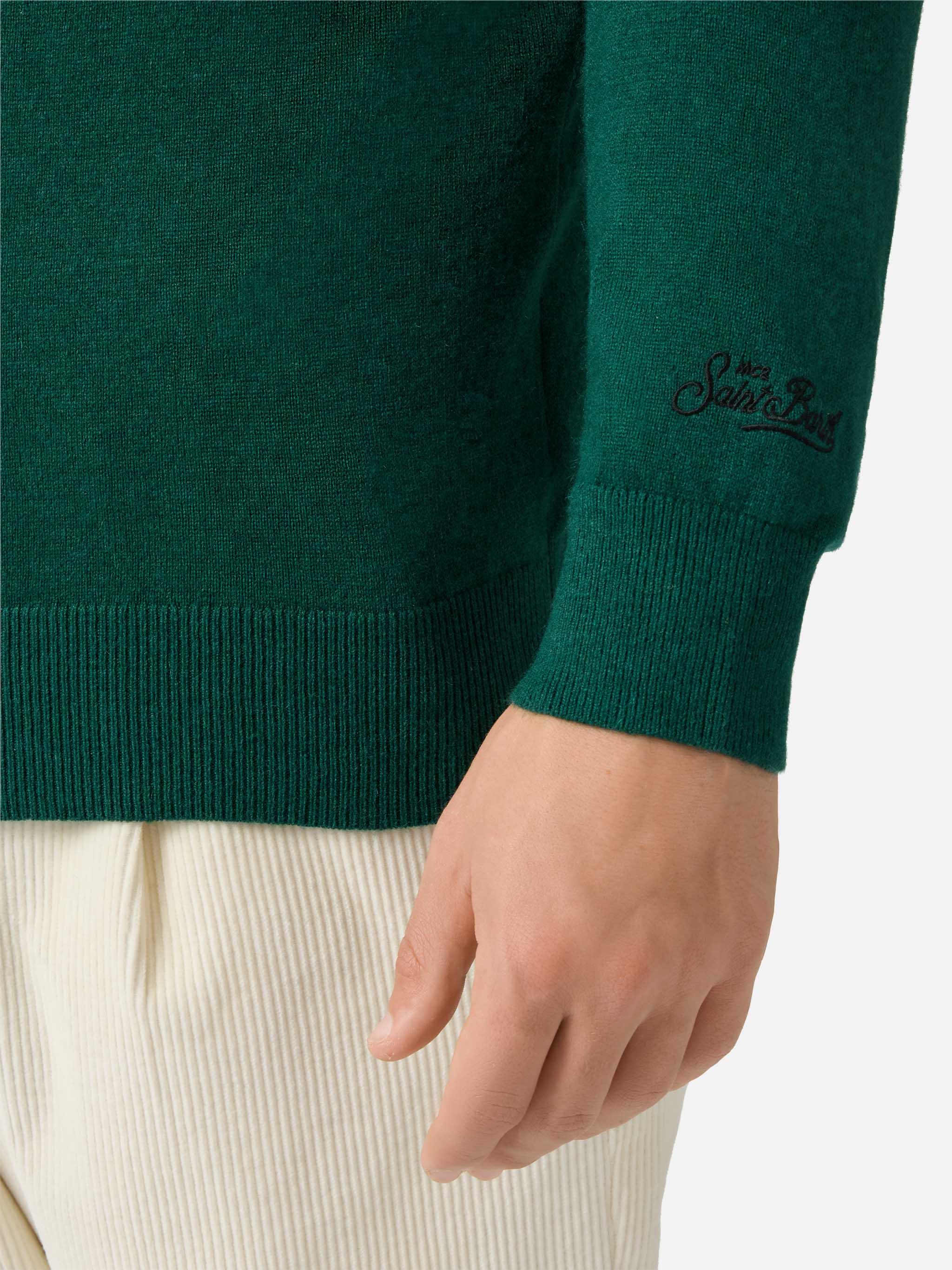 Maglione a girocollo Heron Light con ricamo Busy from day to night - Image 3