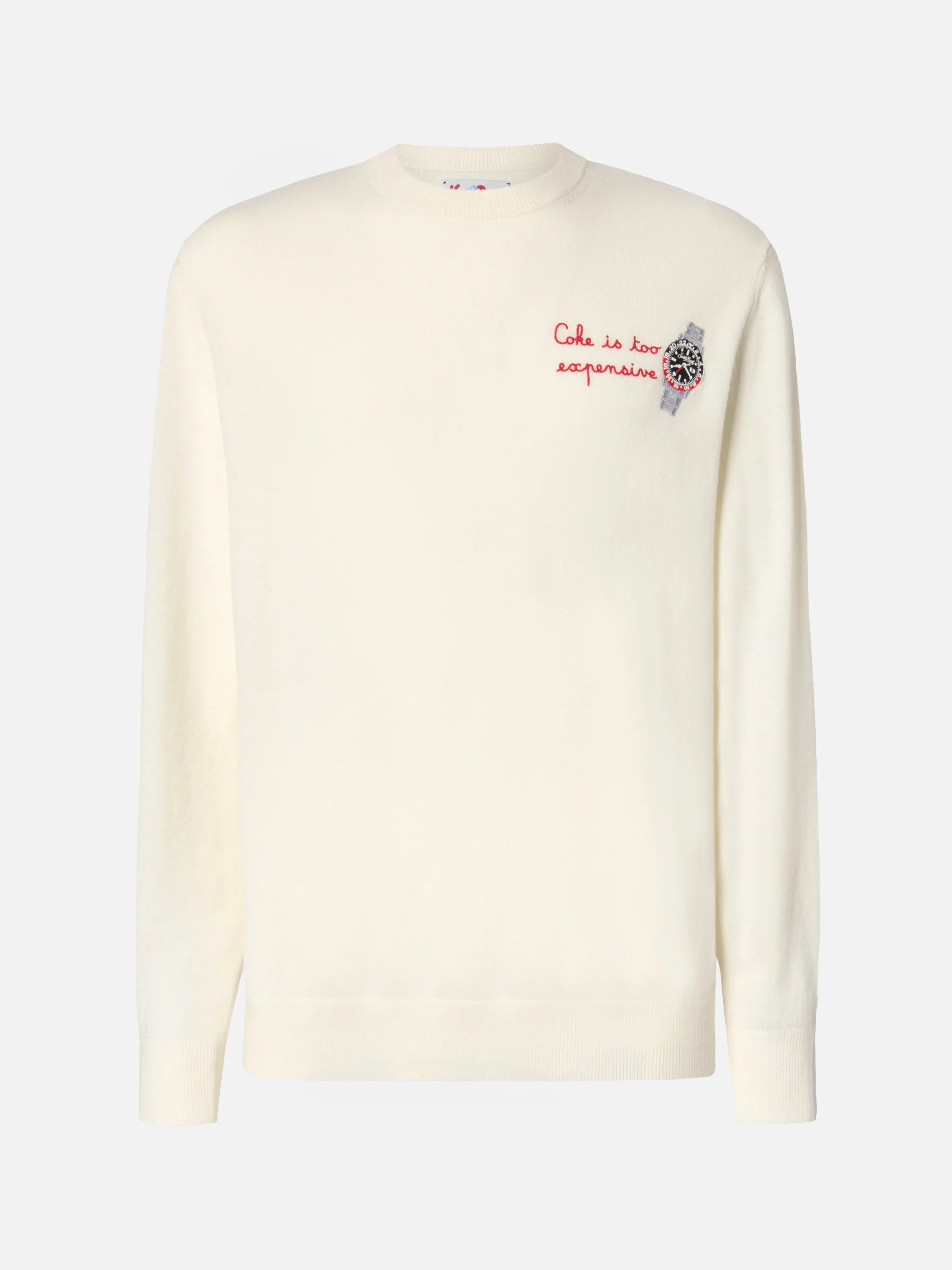 Maglione a girocollo Heron Light con ricamo Coke is too expensive - Image 5