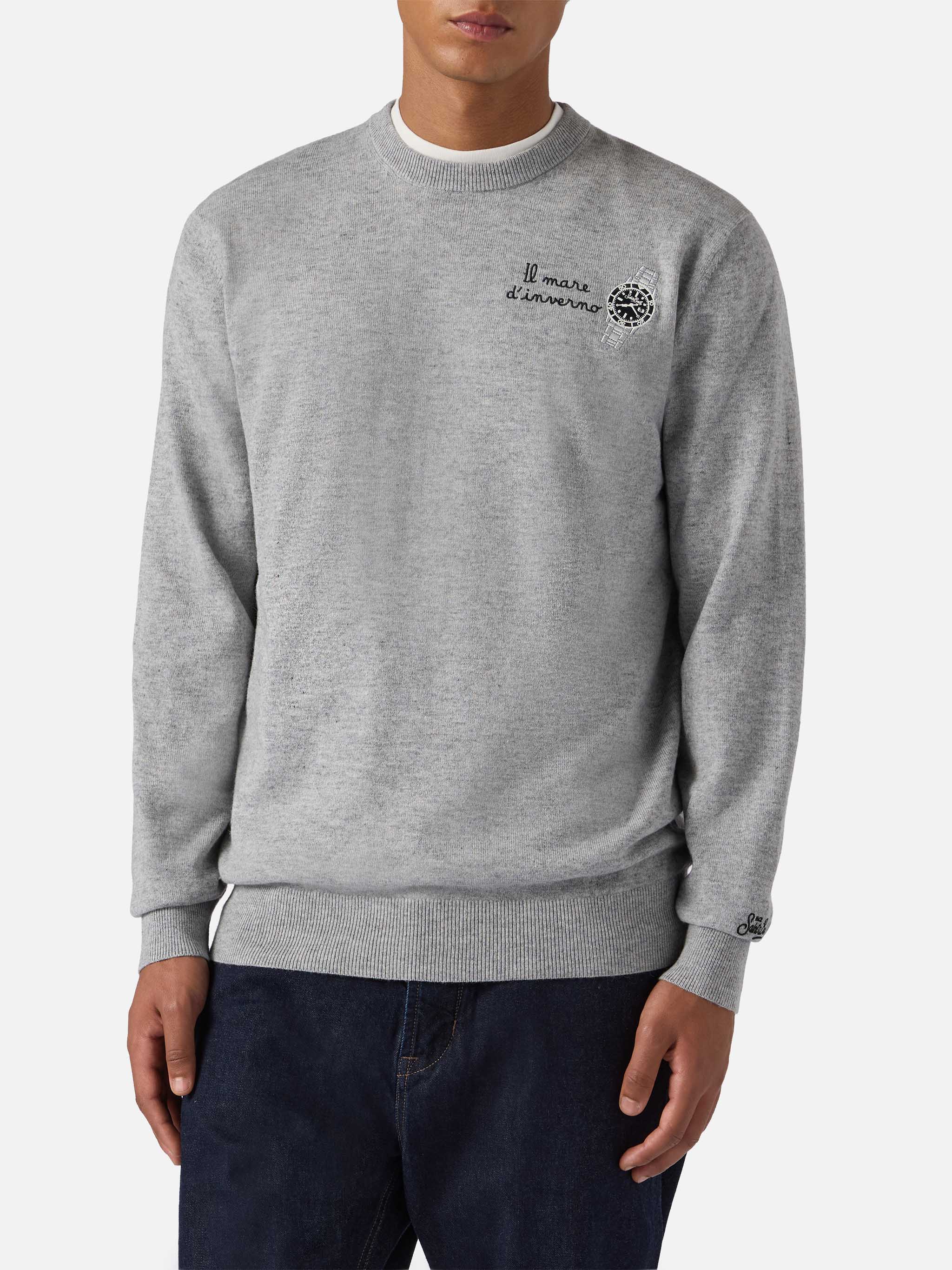 Maglione a girocollo Heron Light con ricamo Il mare d'inverno - Image 2