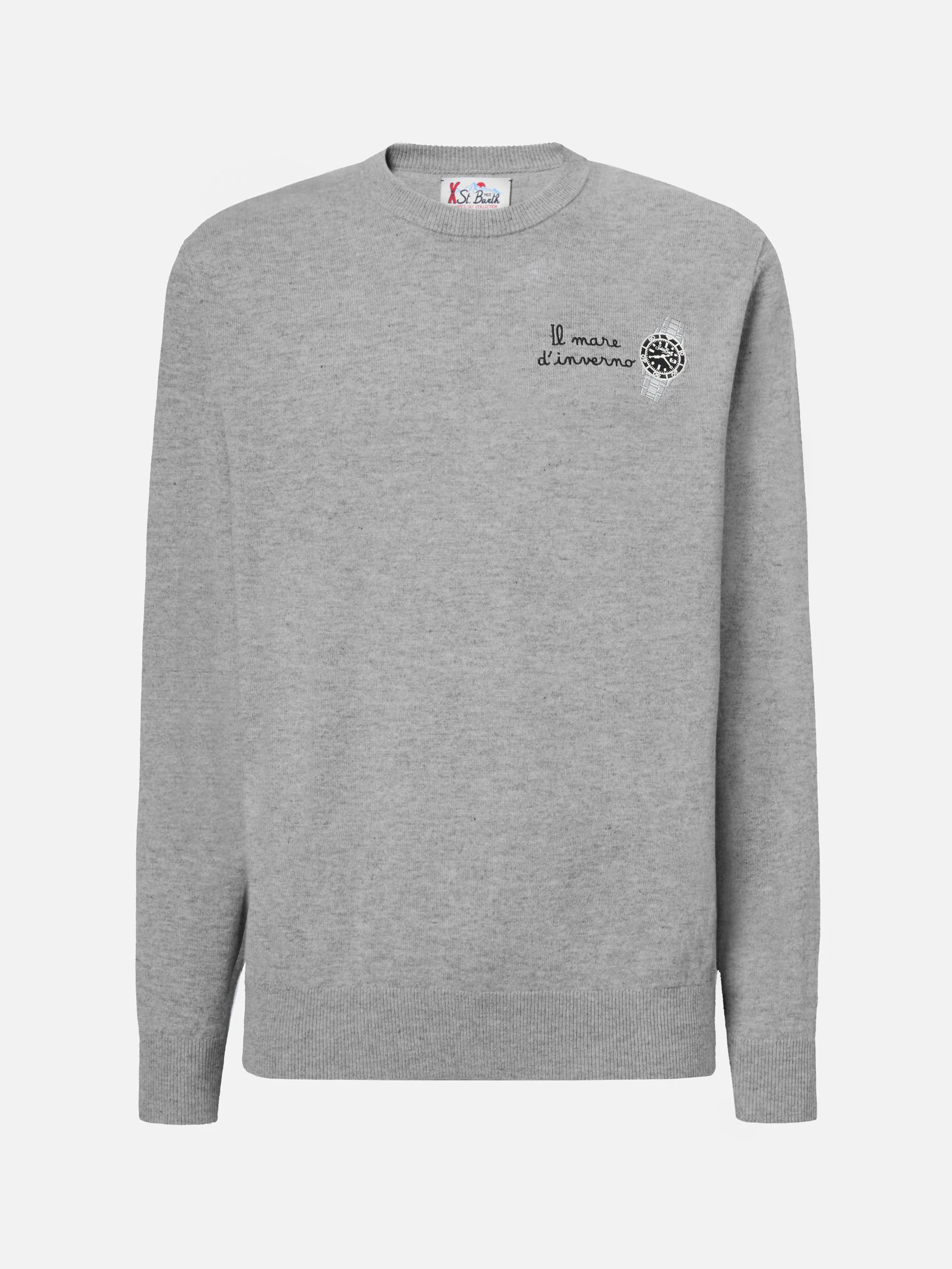 Maglione a girocollo Heron Light con ricamo Il mare d'inverno - Image 5