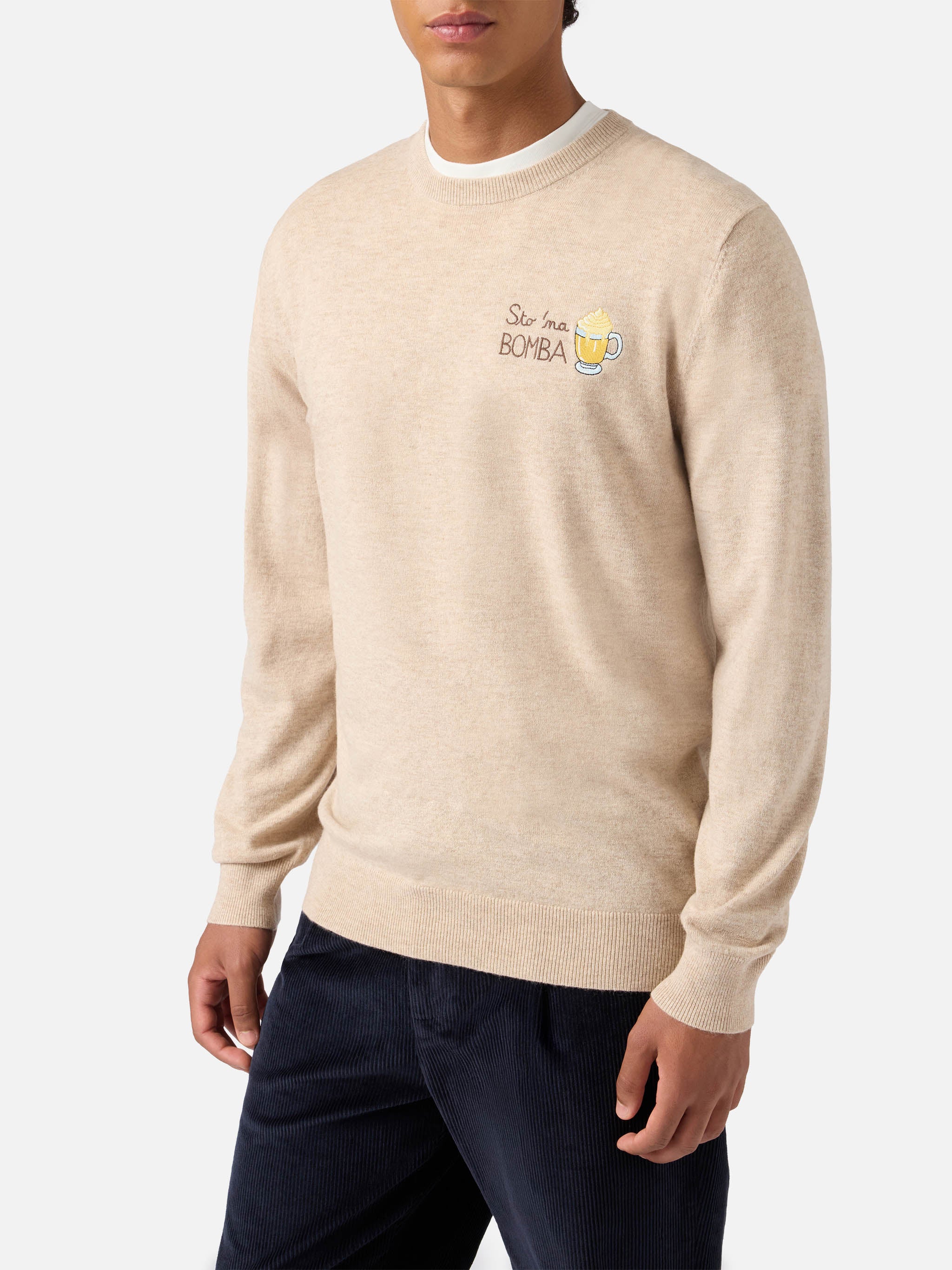 Maglione a girocollo Heron Light con ricamo Sto na bomba - Image 2