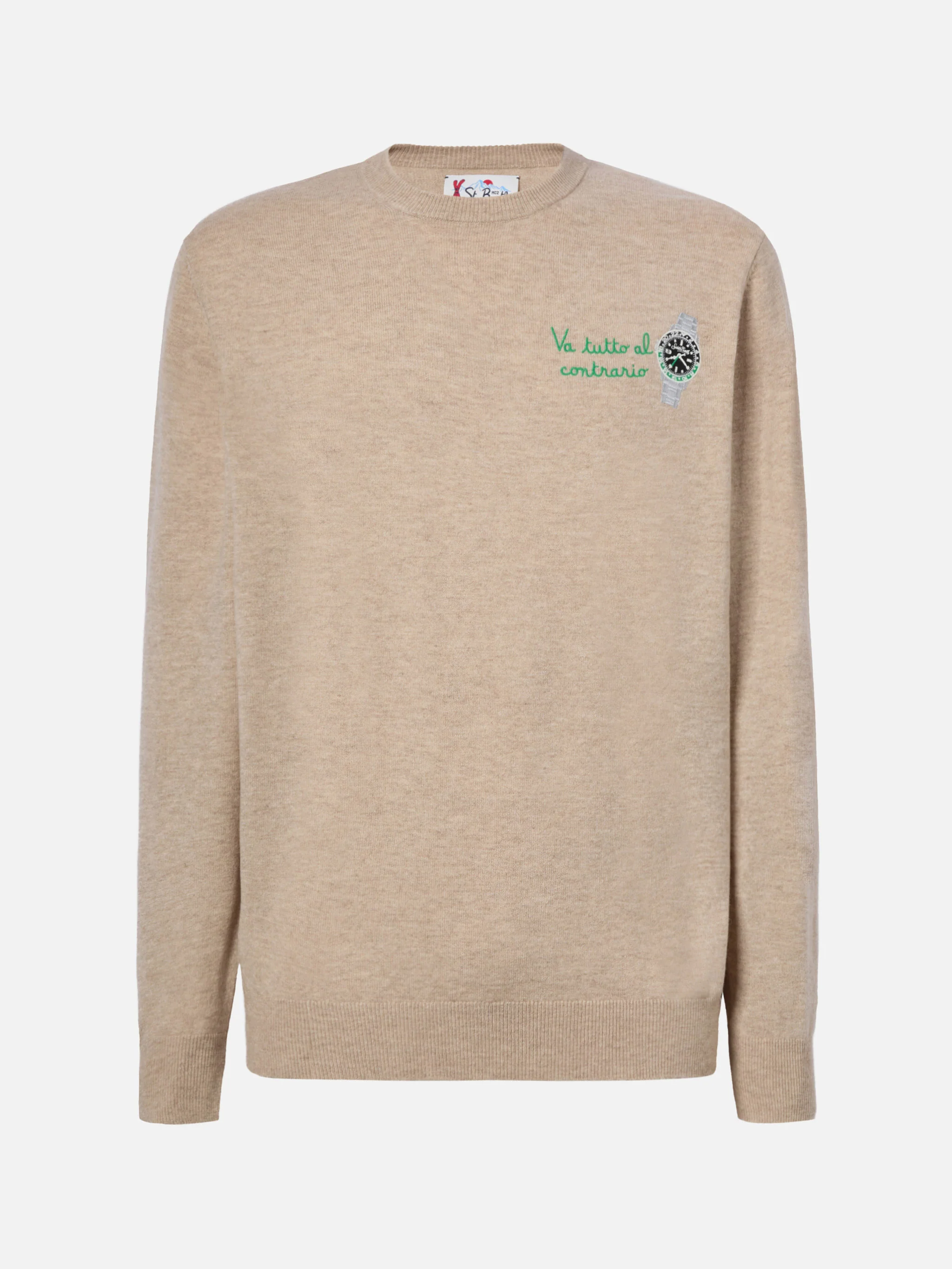 Maglione a girocollo Heron Light con ricamo Va tutto al contrario - Image 5