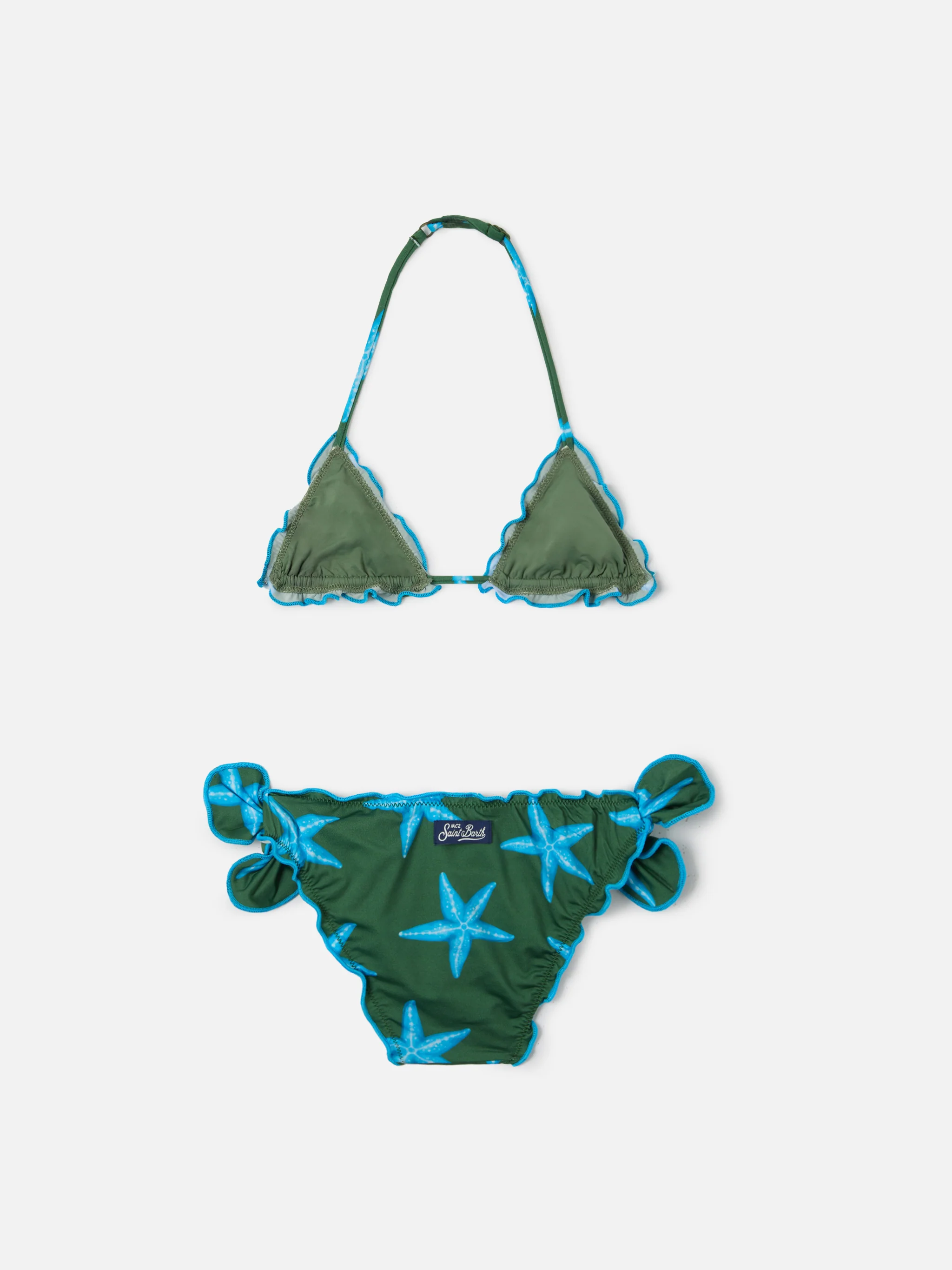 Bikini a triangolo classico Cris con stampa stelle marine - Image 2