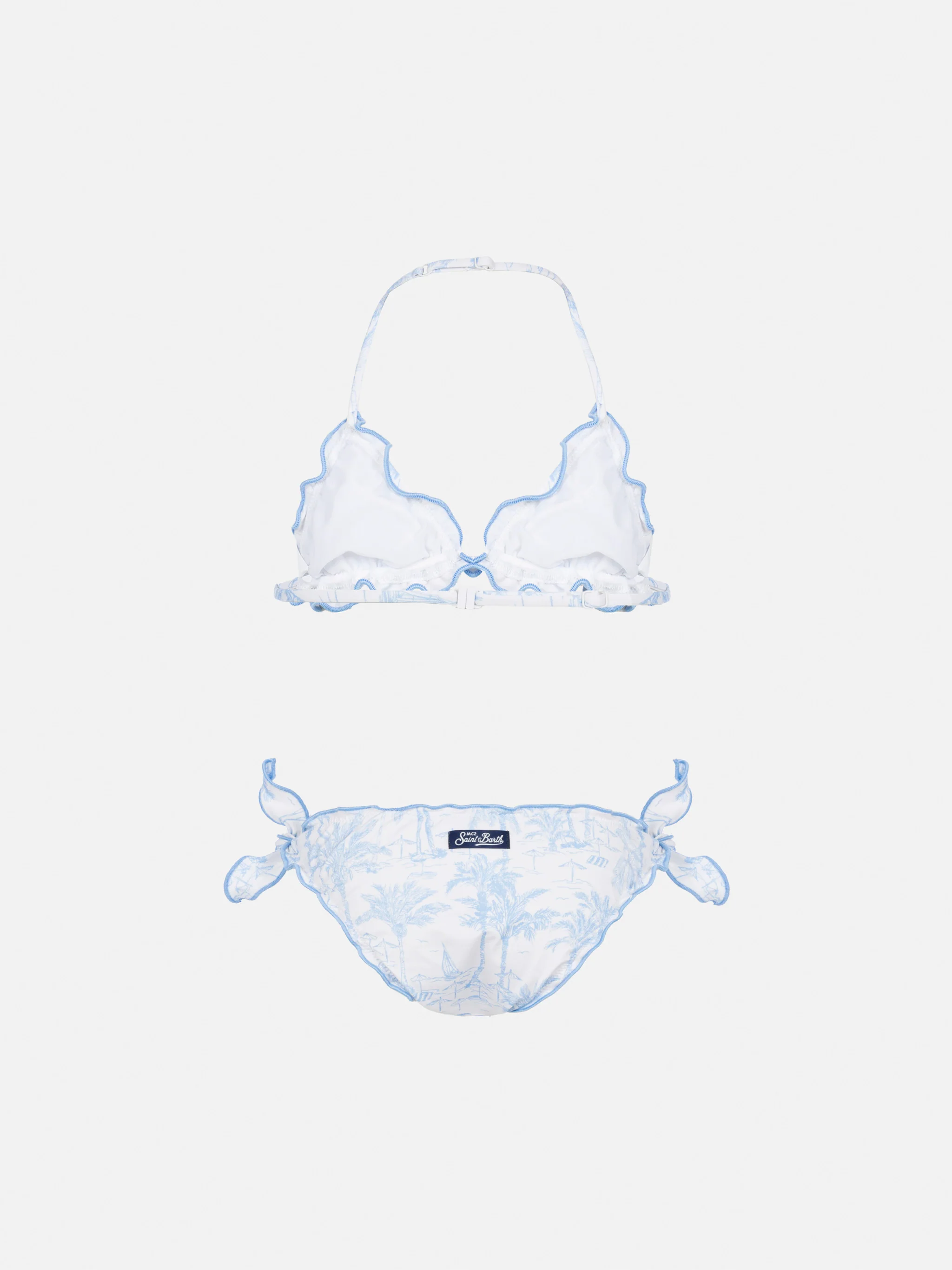 Bikini a triangolo classico Cris con stampa Toile de Jouy - Image 2