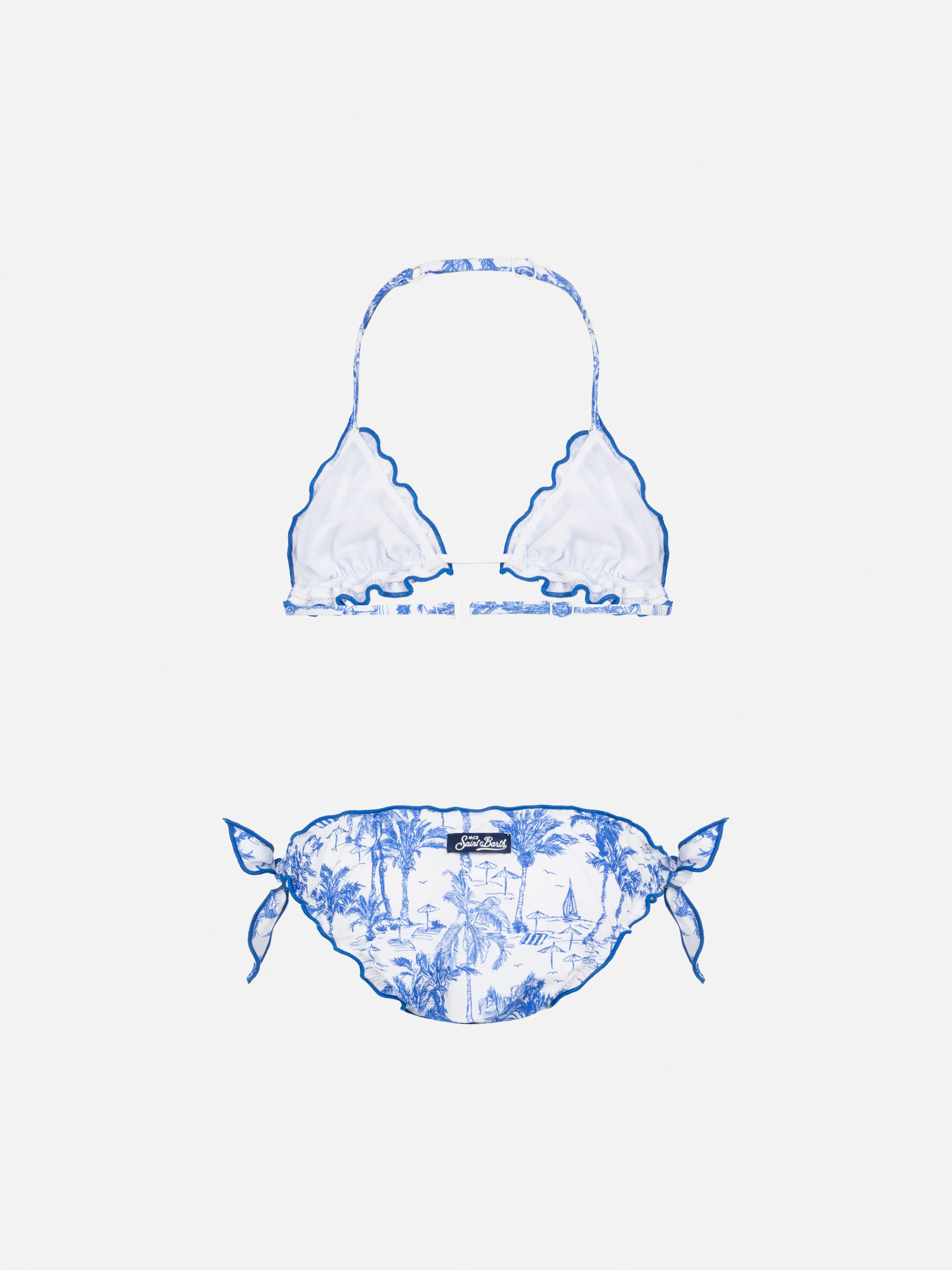 Bikini a triangolo classico Cris con stampa Toile de Jouy - Image 2