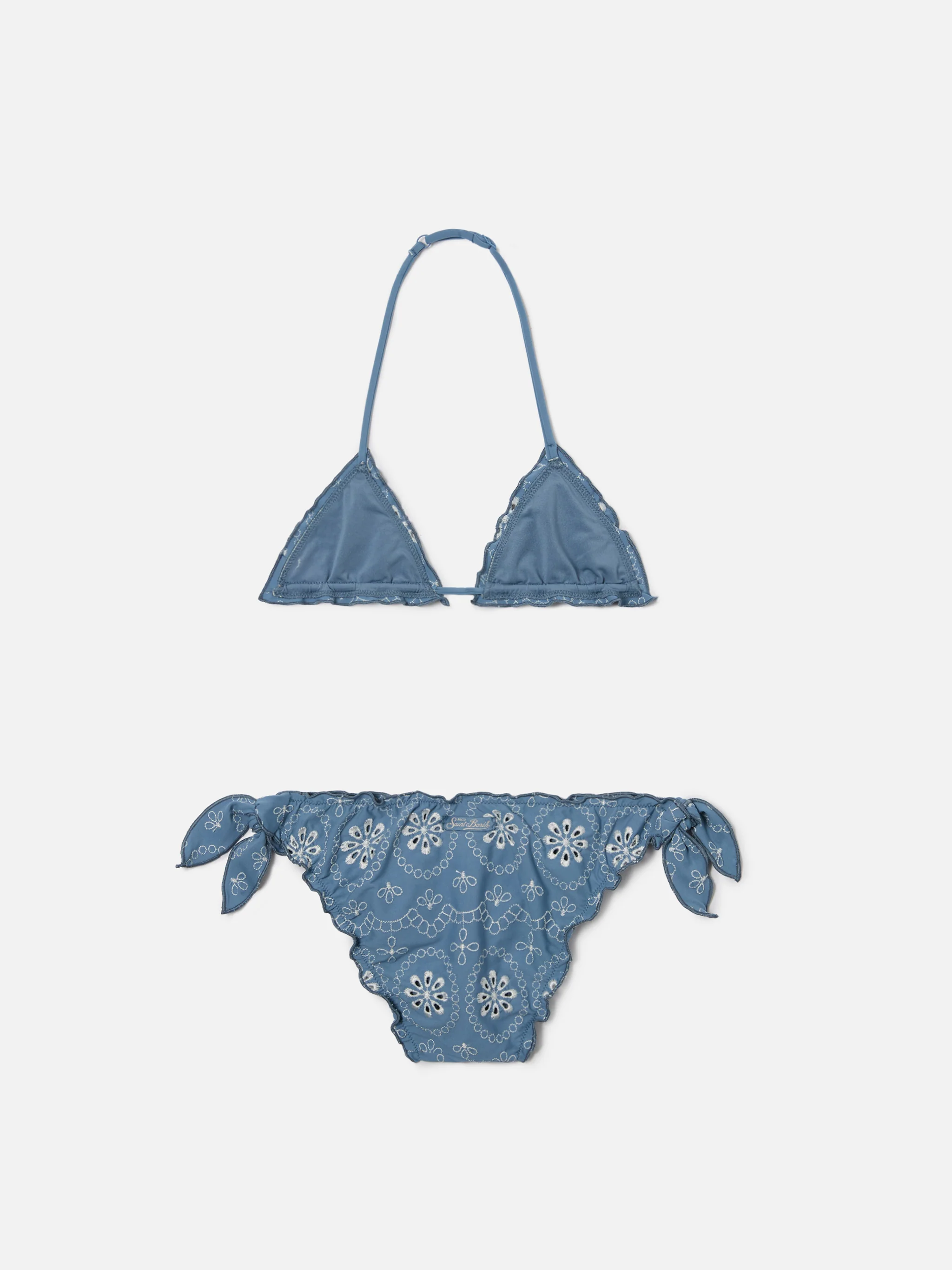 Bikini Cris in tessuto sangallo con bordi arricciati - Image 2