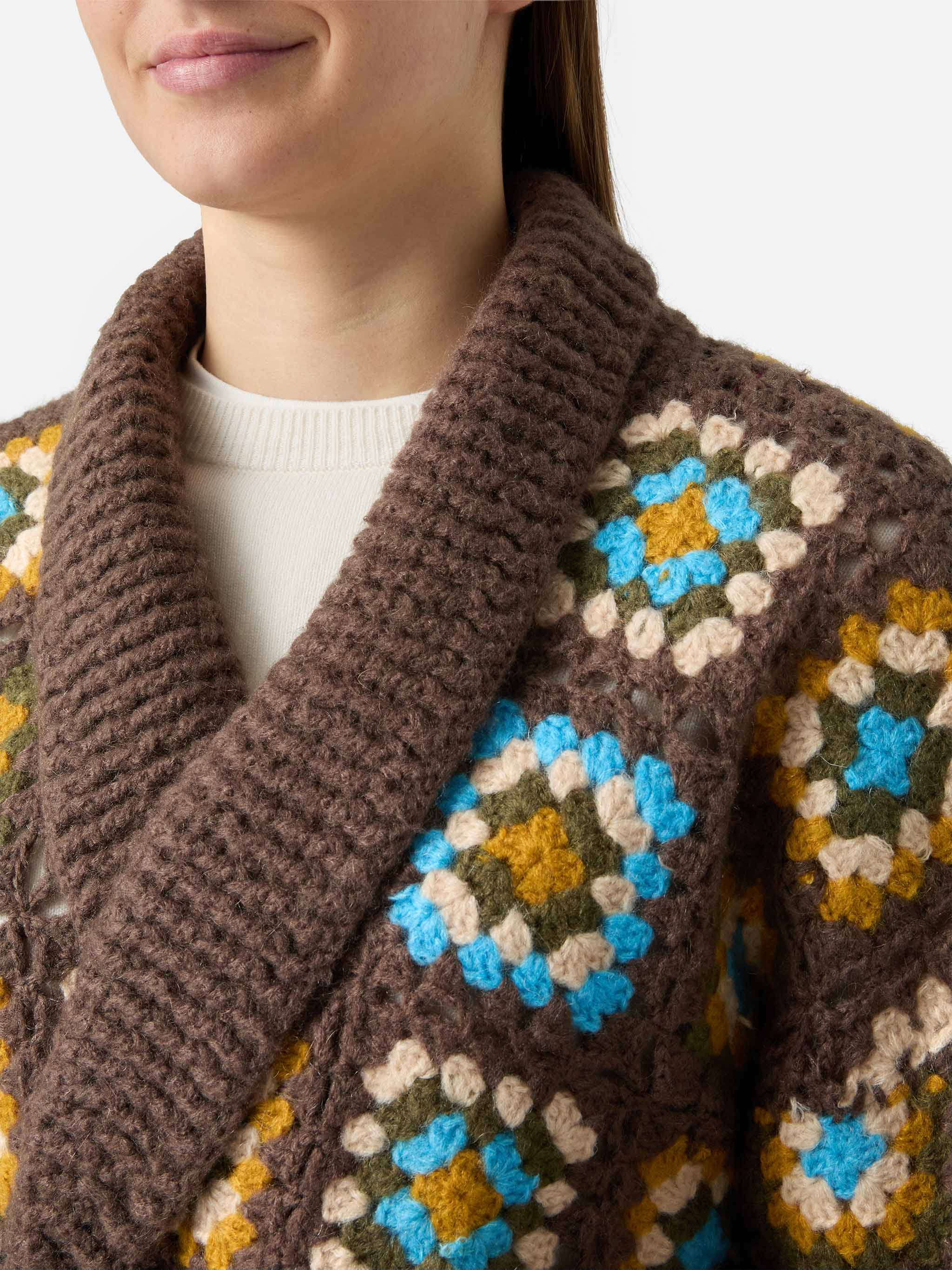 Cardigan Cristabel in crochet con cintura - Image 2