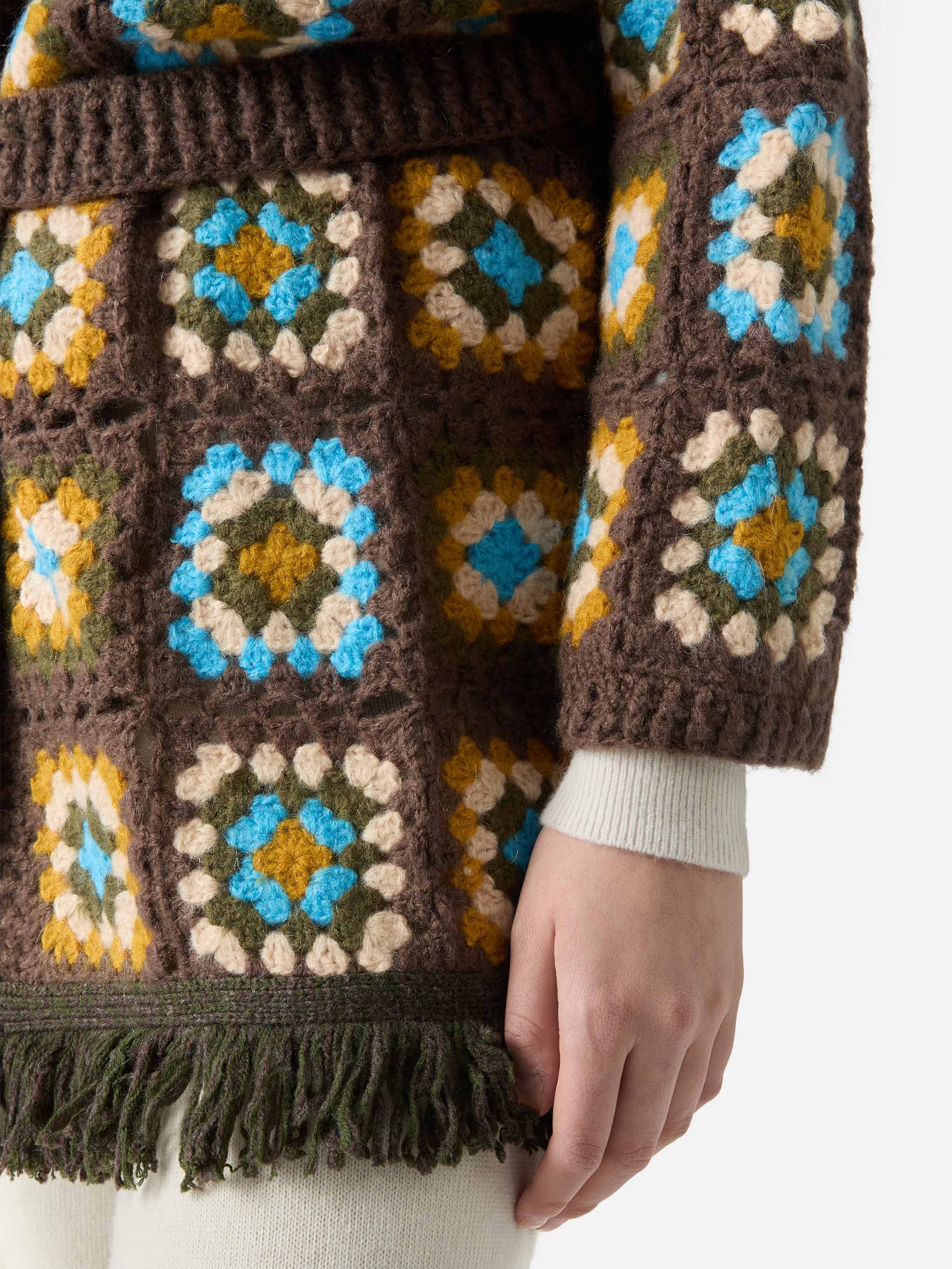 Cardigan Cristabel in crochet con cintura - Image 4