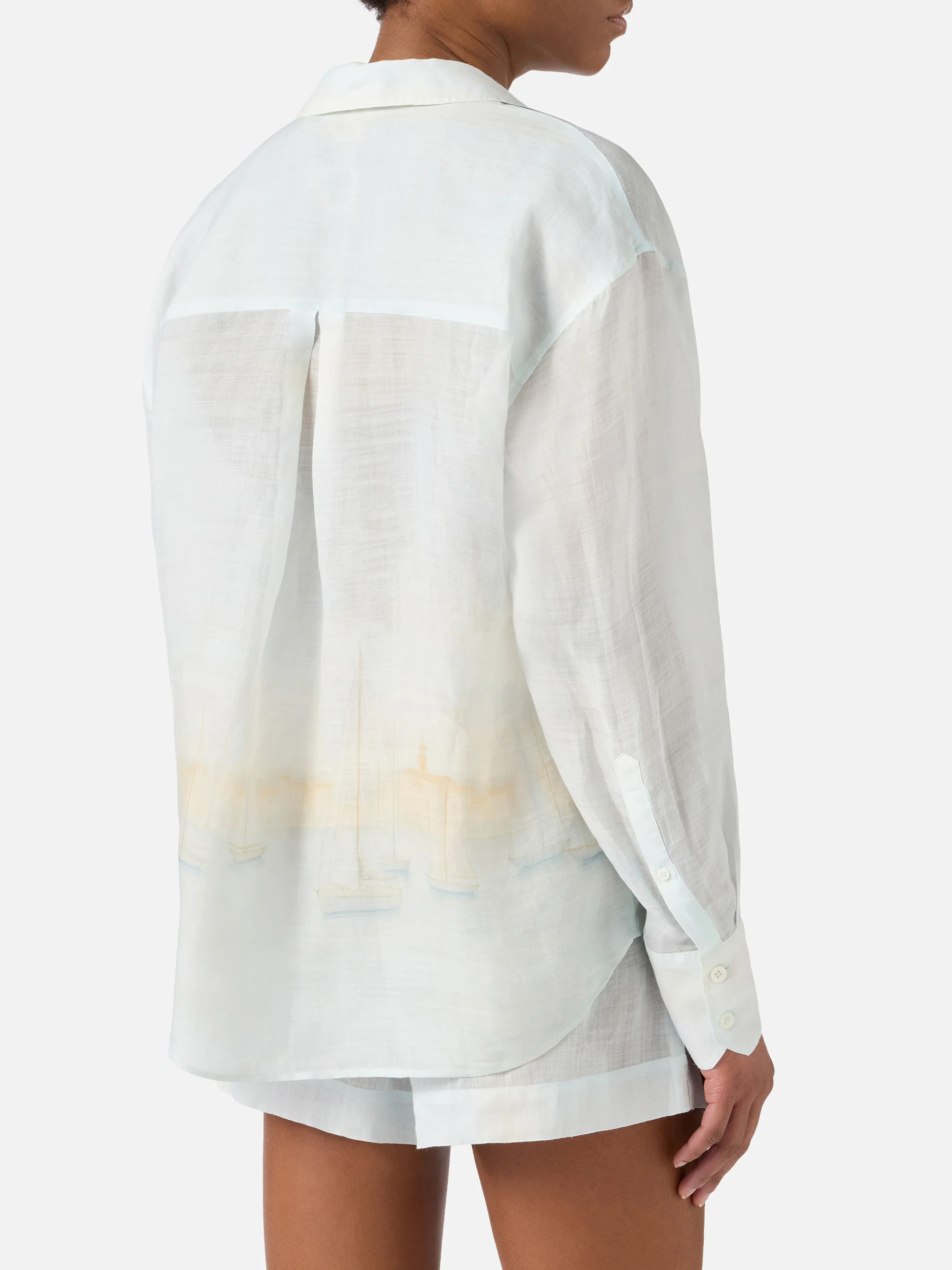 Camicia Cristal in ramie con stampa St. Tropez - Image 3