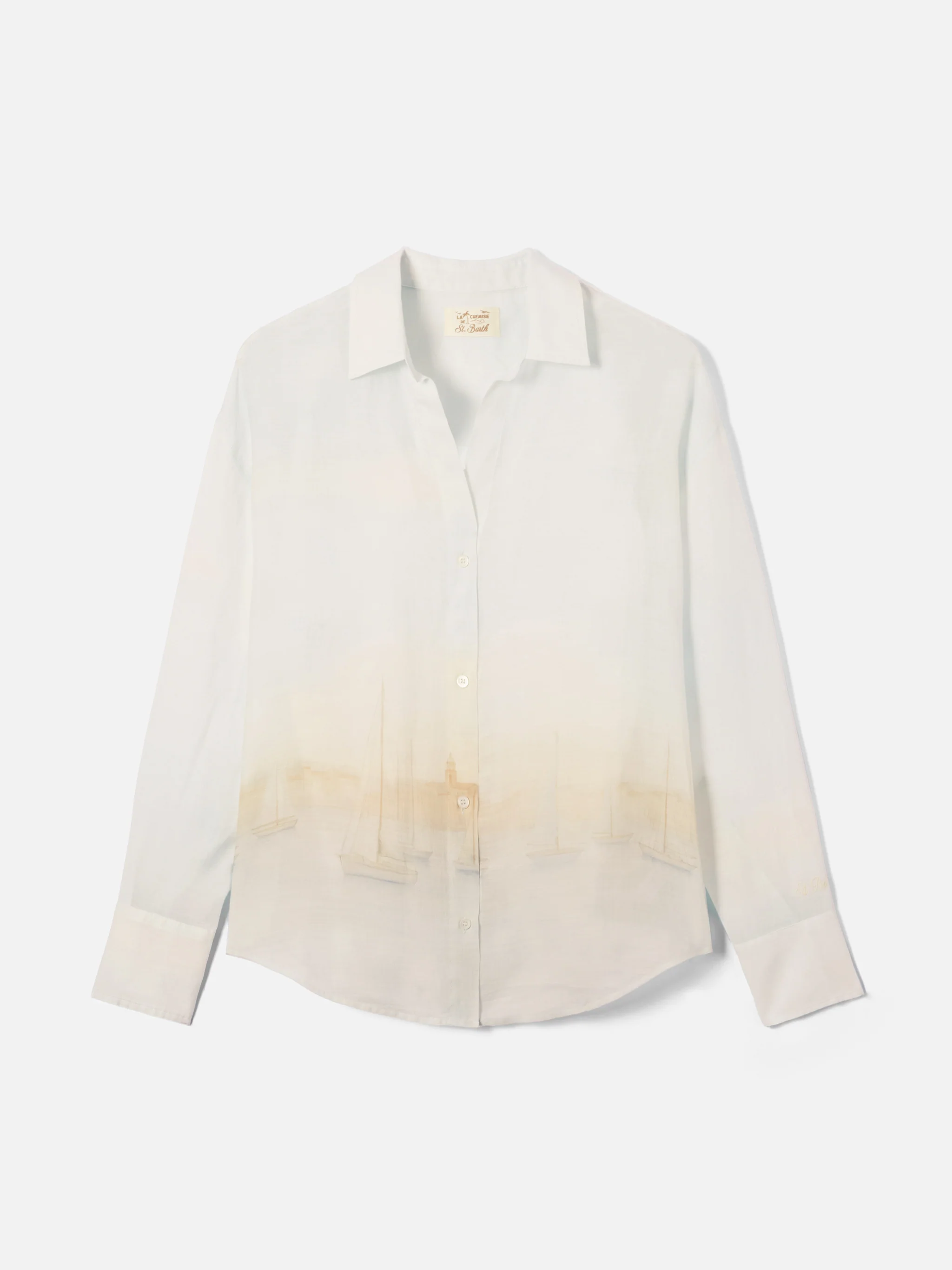 Camicia Cristal in ramie con stampa St. Tropez - Image 5