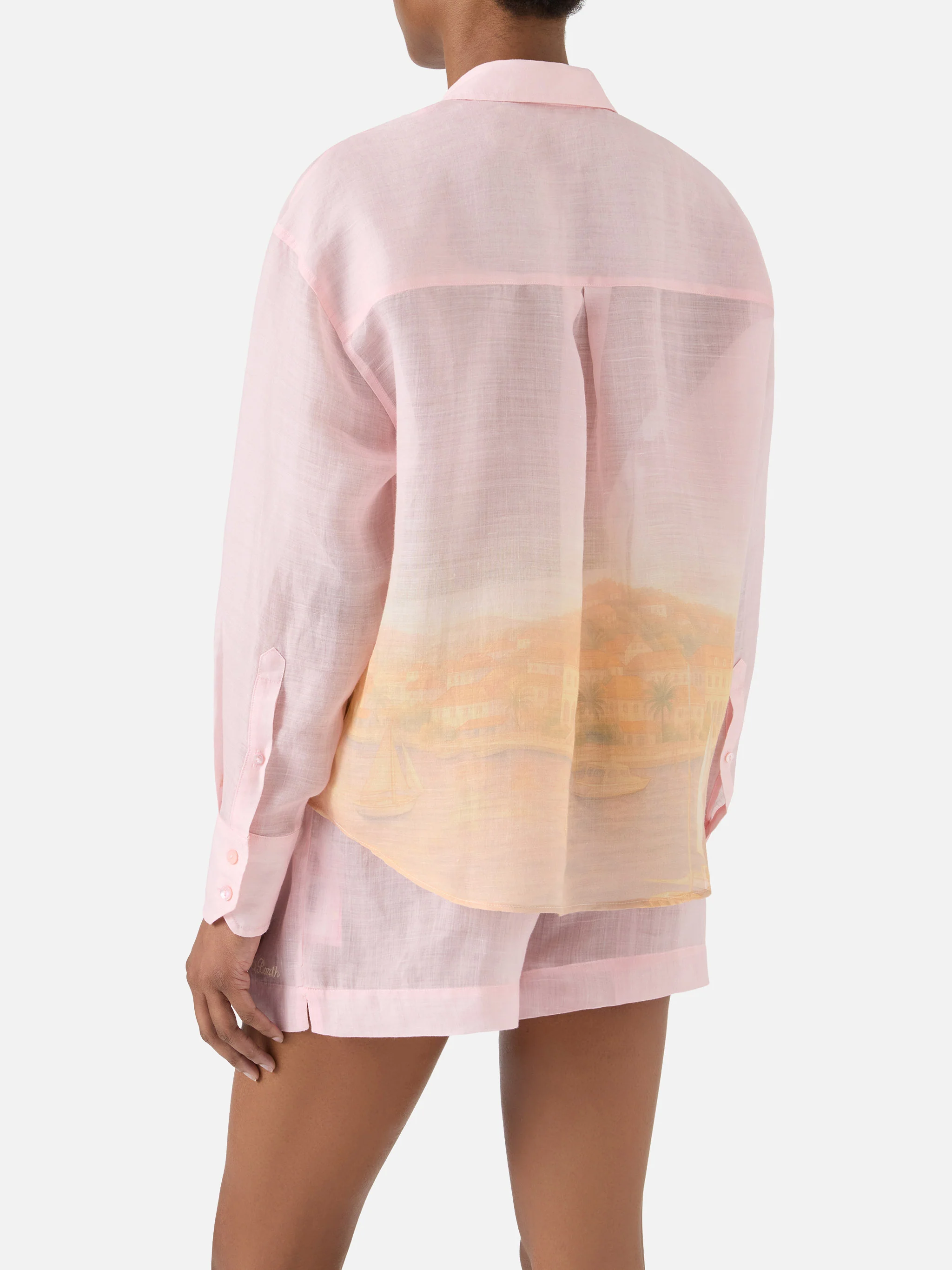 Camicia Cristal in ramie con stampa sunset - Image 4