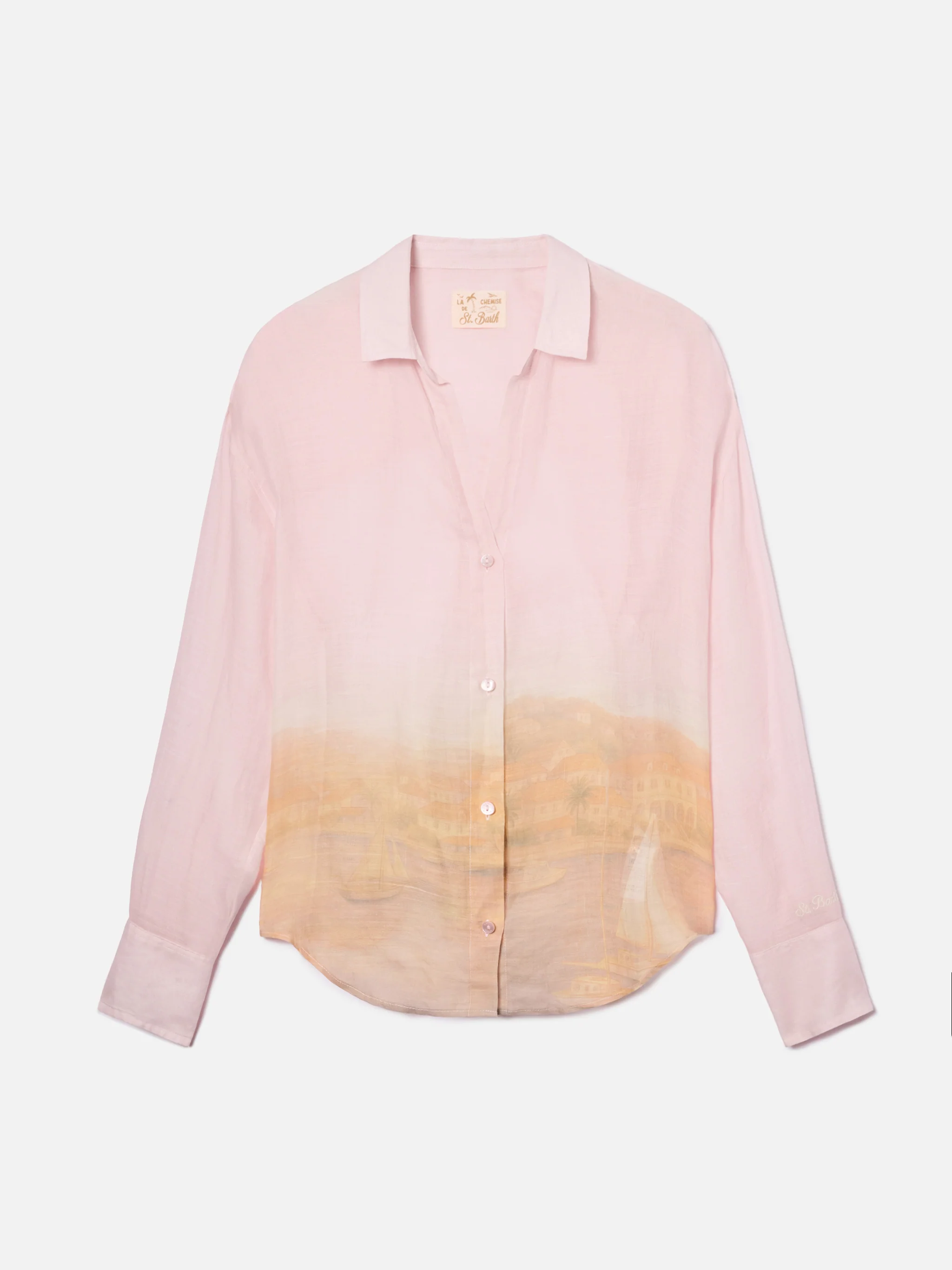 Camicia Cristal in ramie con stampa sunset - Image 5