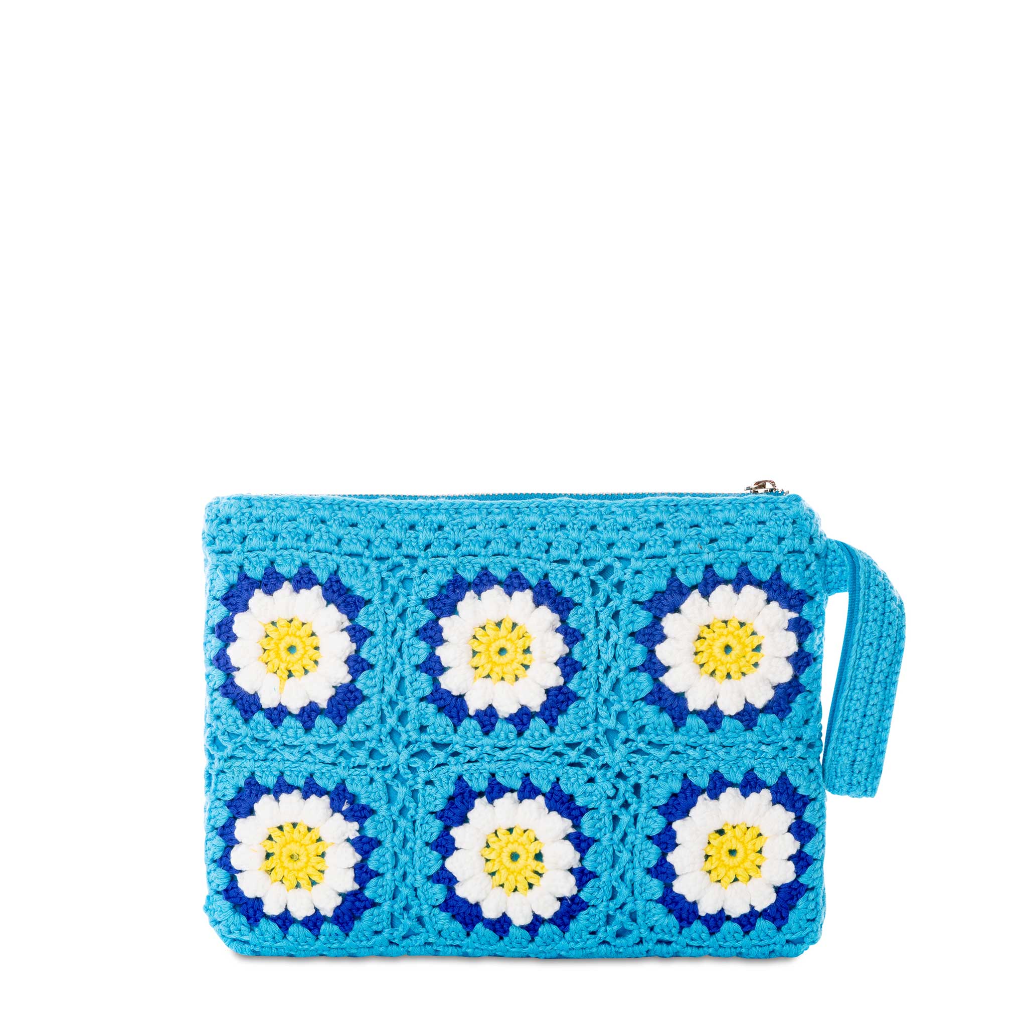 Pouch Parisienne all'uncinetto con ricamo margherite - Image 4