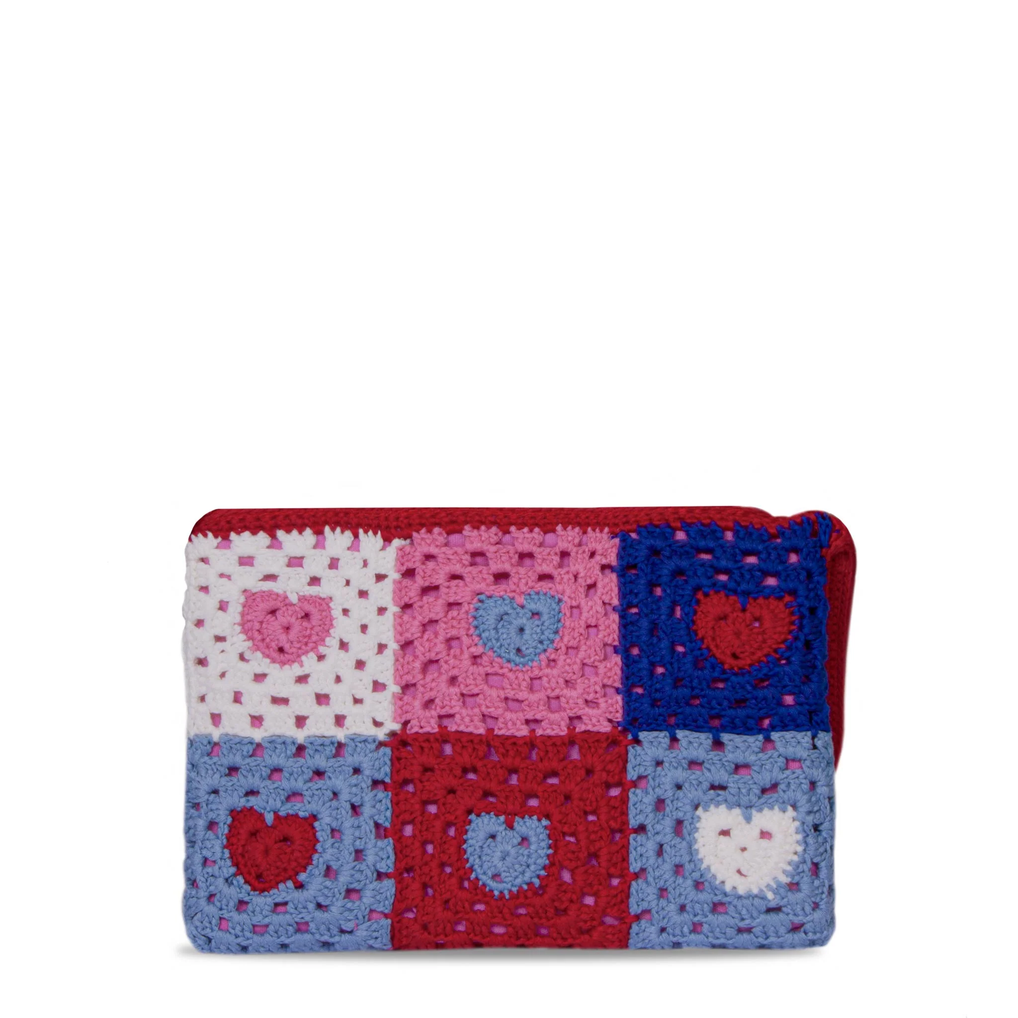 Pouch Parisienne all'uncinetto con ricamo cuore - Image 3