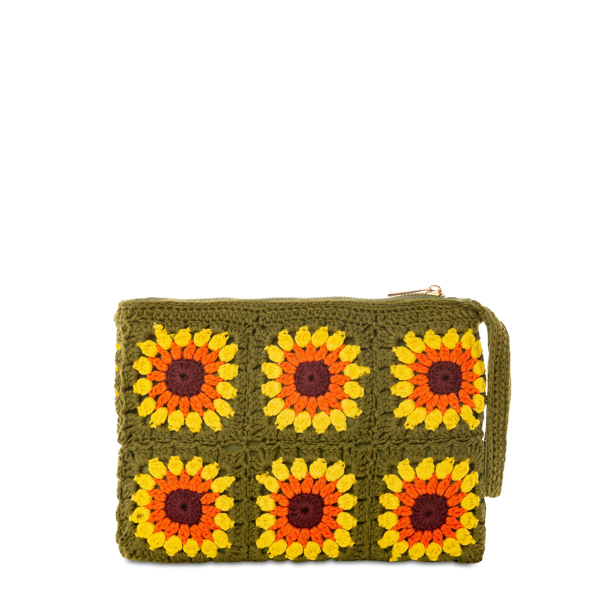 Pouch Parisienne all'uncinetto con ricamo girasole - Image 4