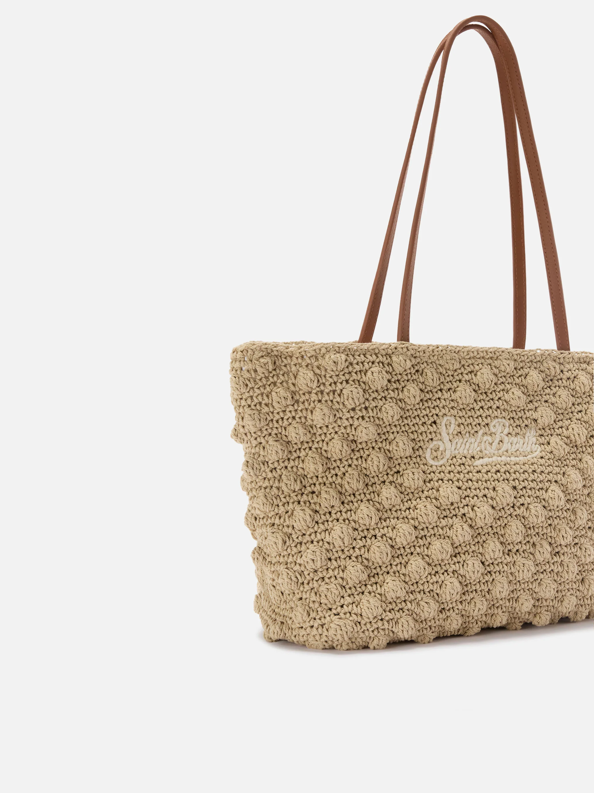 Borsa Tote Crochet medium con logo ricamato - Image 2