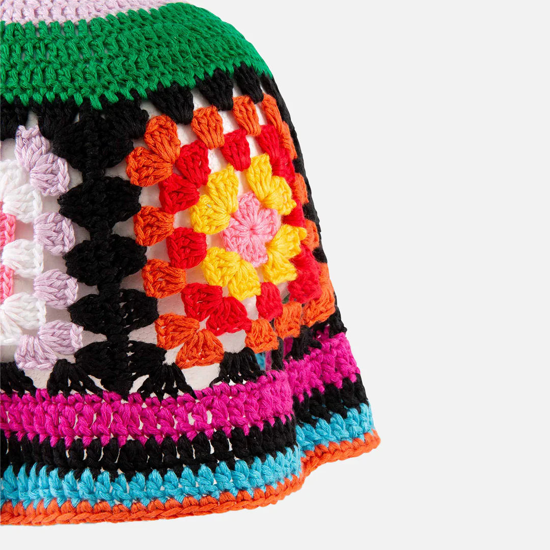 Cappello cloche in crochet multicolor - Image 2
