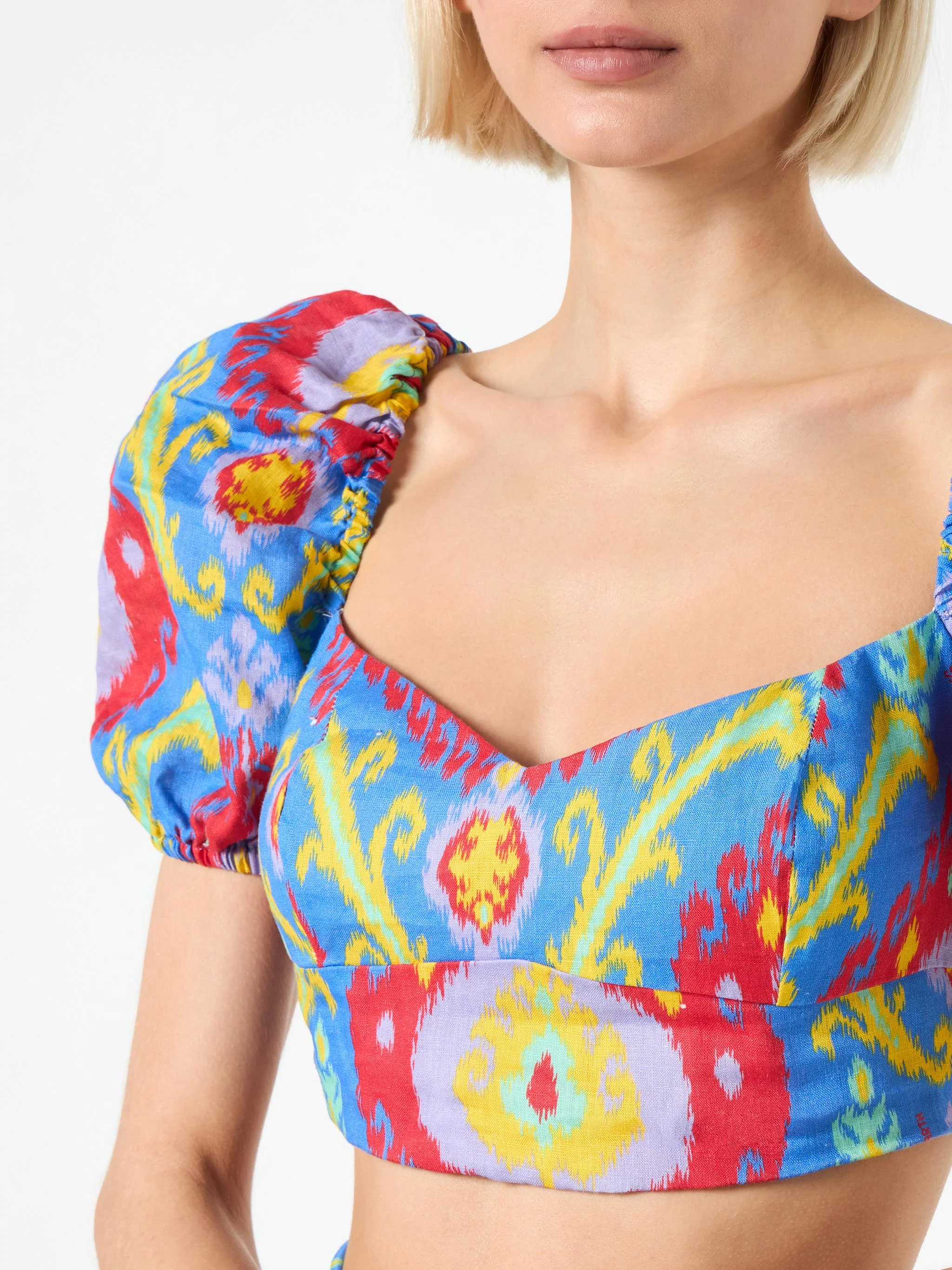 Crop top con stampa ikat - Image 3