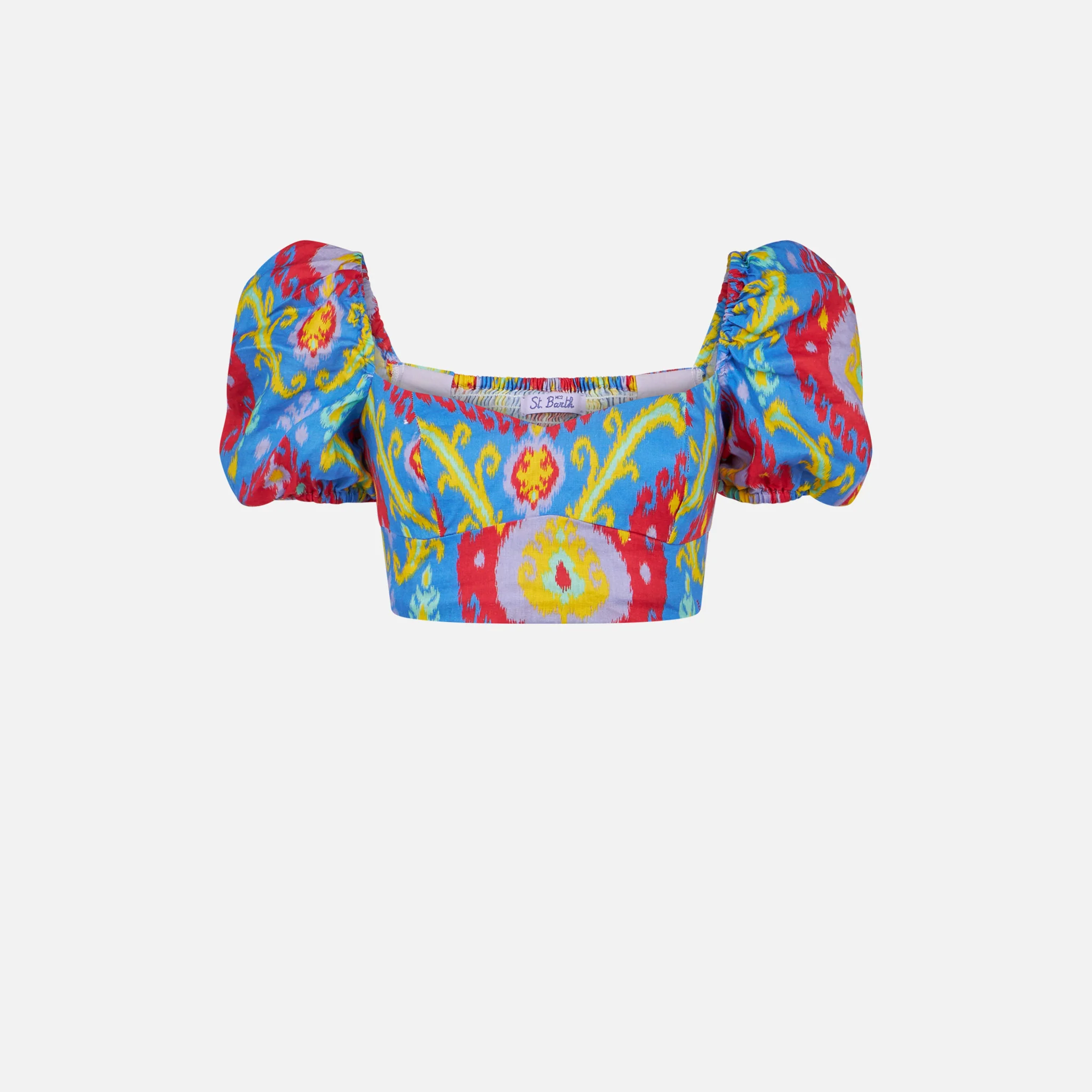 Crop top con stampa ikat - Image 4