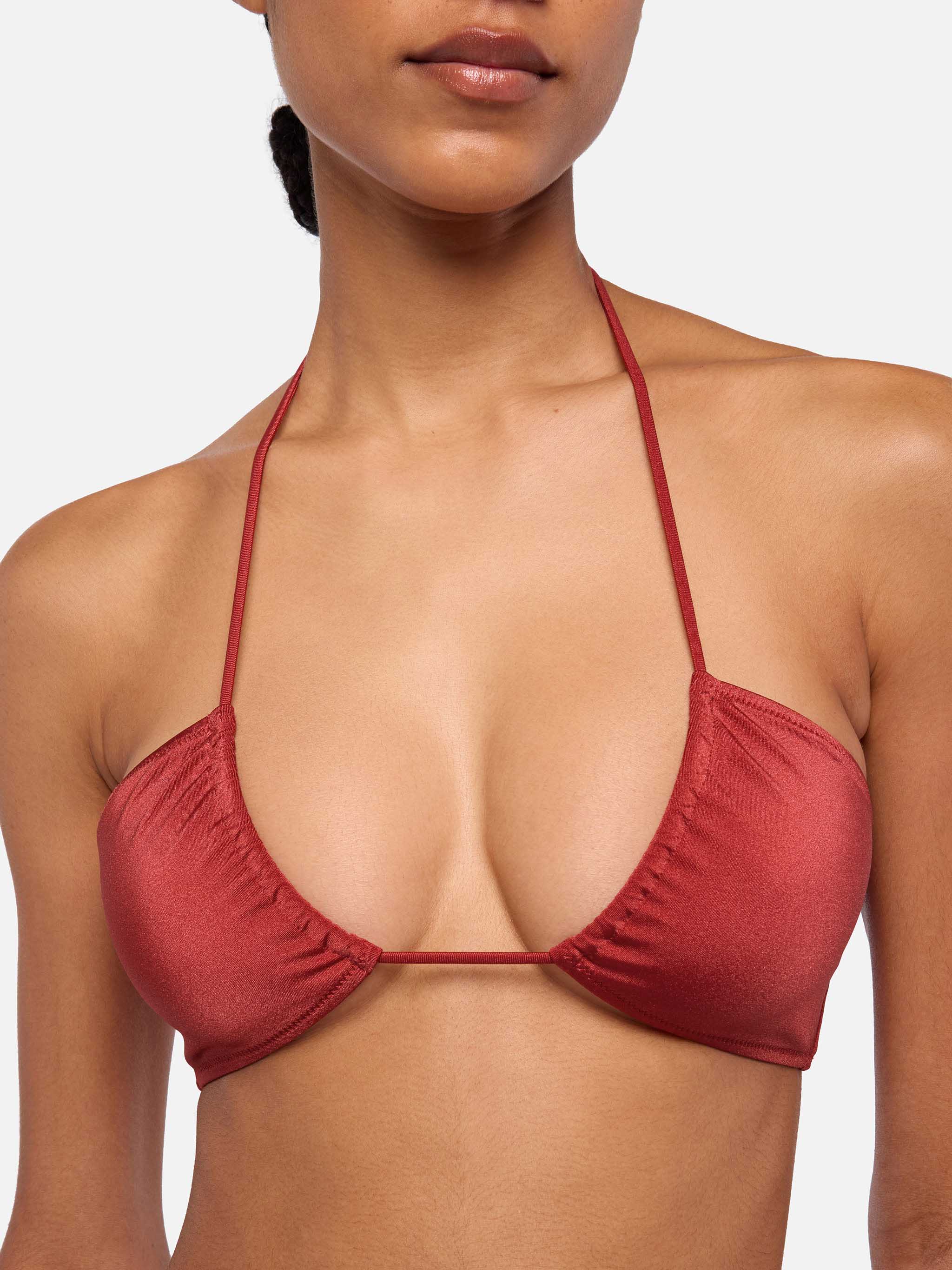 Dahlia top a fascia rosso mattone shimmer - Image 3