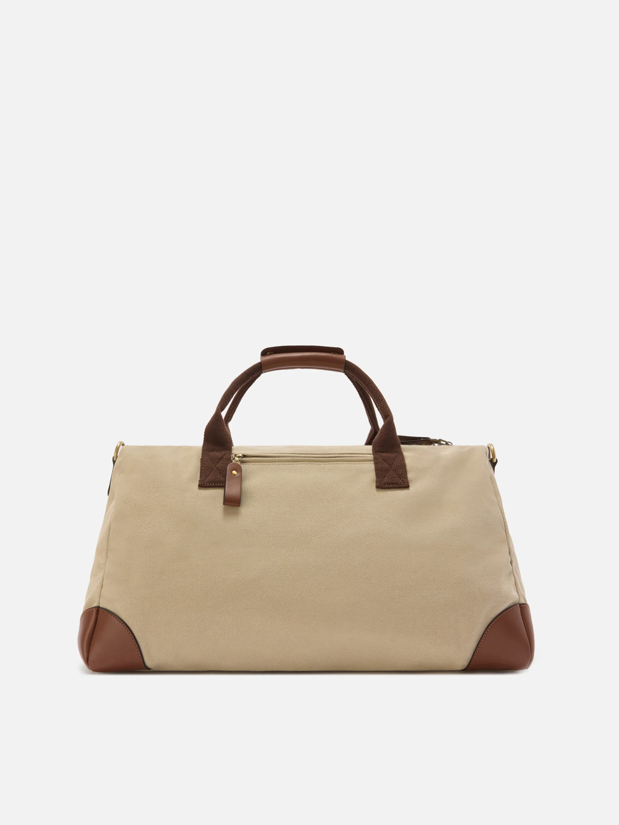 Borsone Daily in misto cotone beige con logo ricamato - Image 3