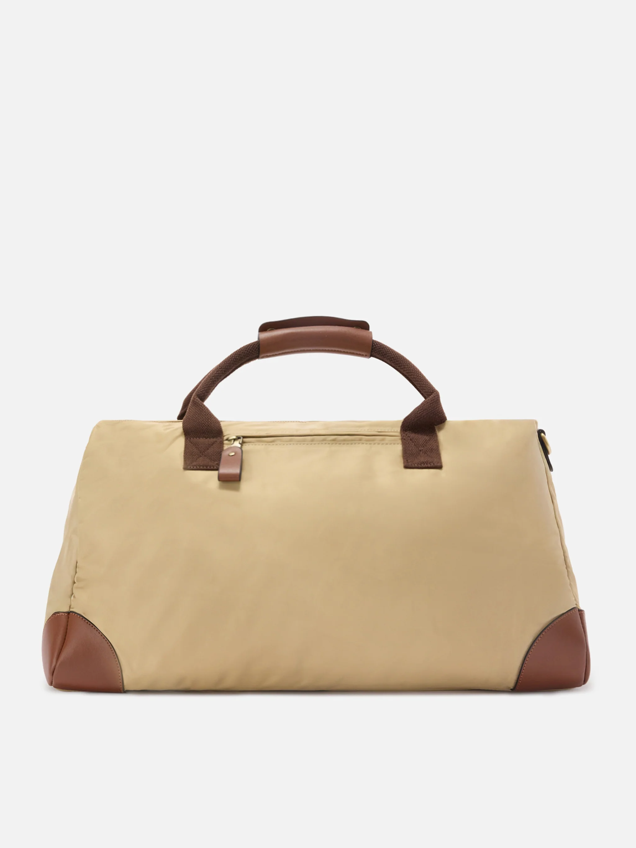 Borsone Daily in nylon beige con logo ricamato - Image 3