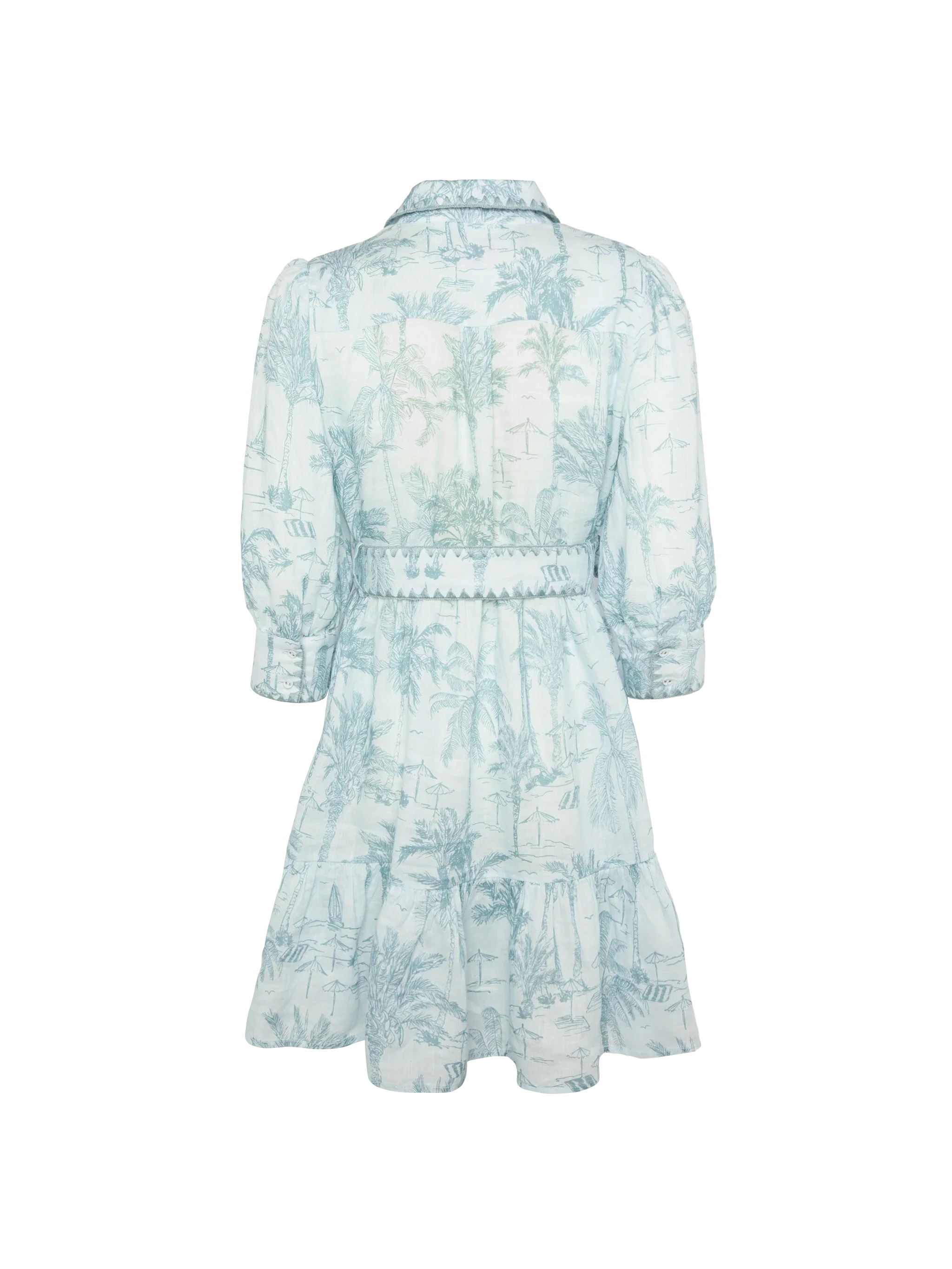 Daisi abito in lino con stampa toile de jouy - Image 5