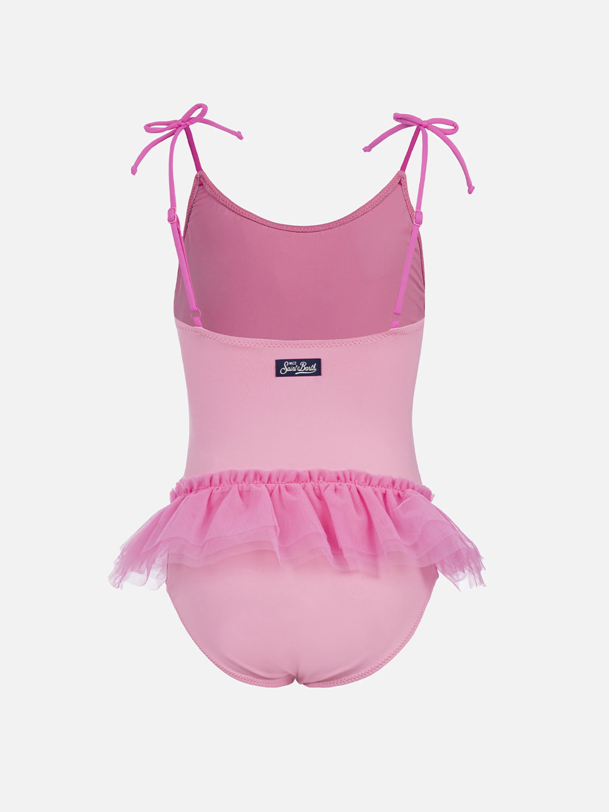 Costume intero Dancer con balza in tulle e cuori glitterati - Image 5