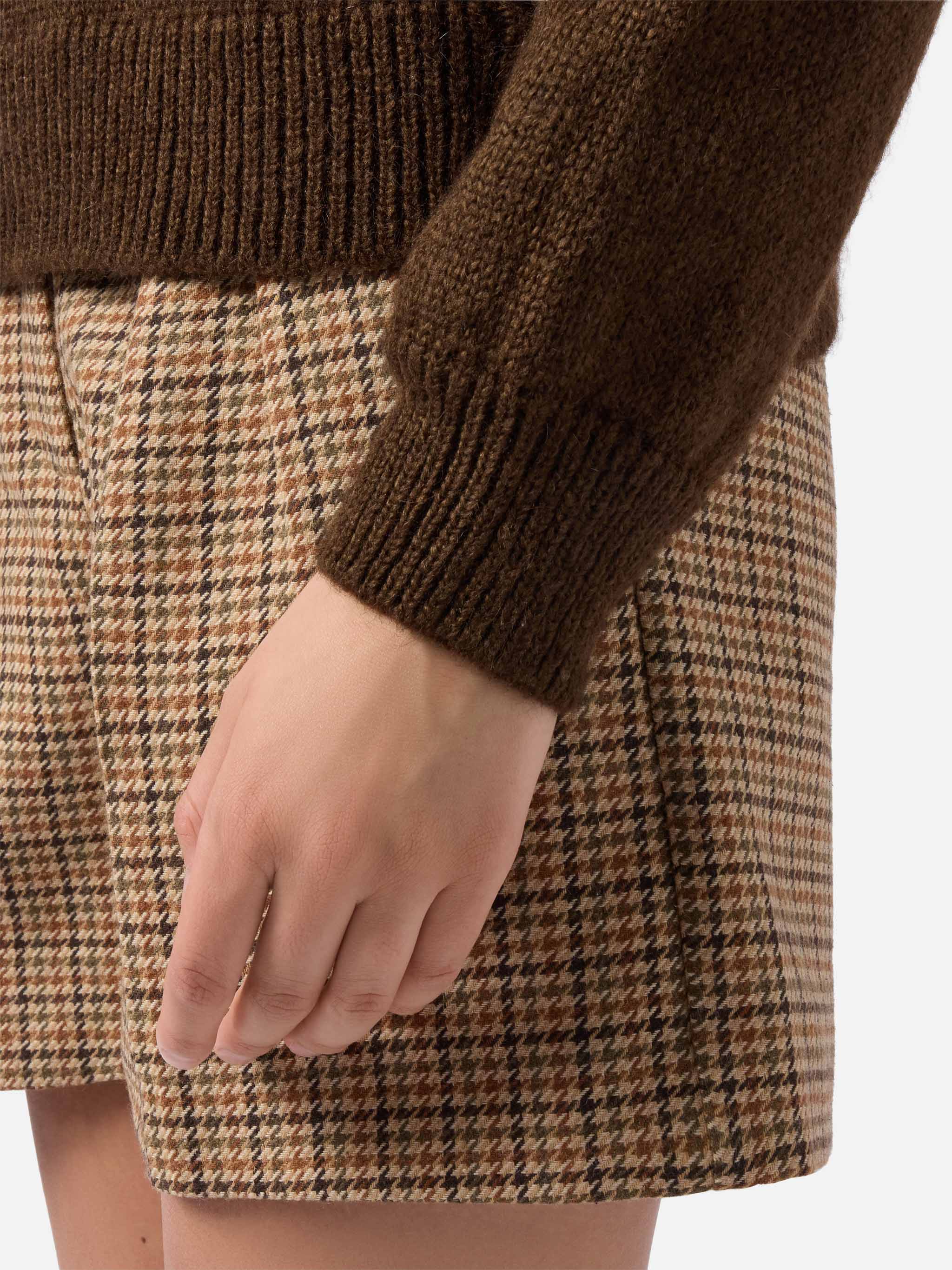 Maglione Danya in misto alpaca marrone con jacquard St. Barth - Image 4