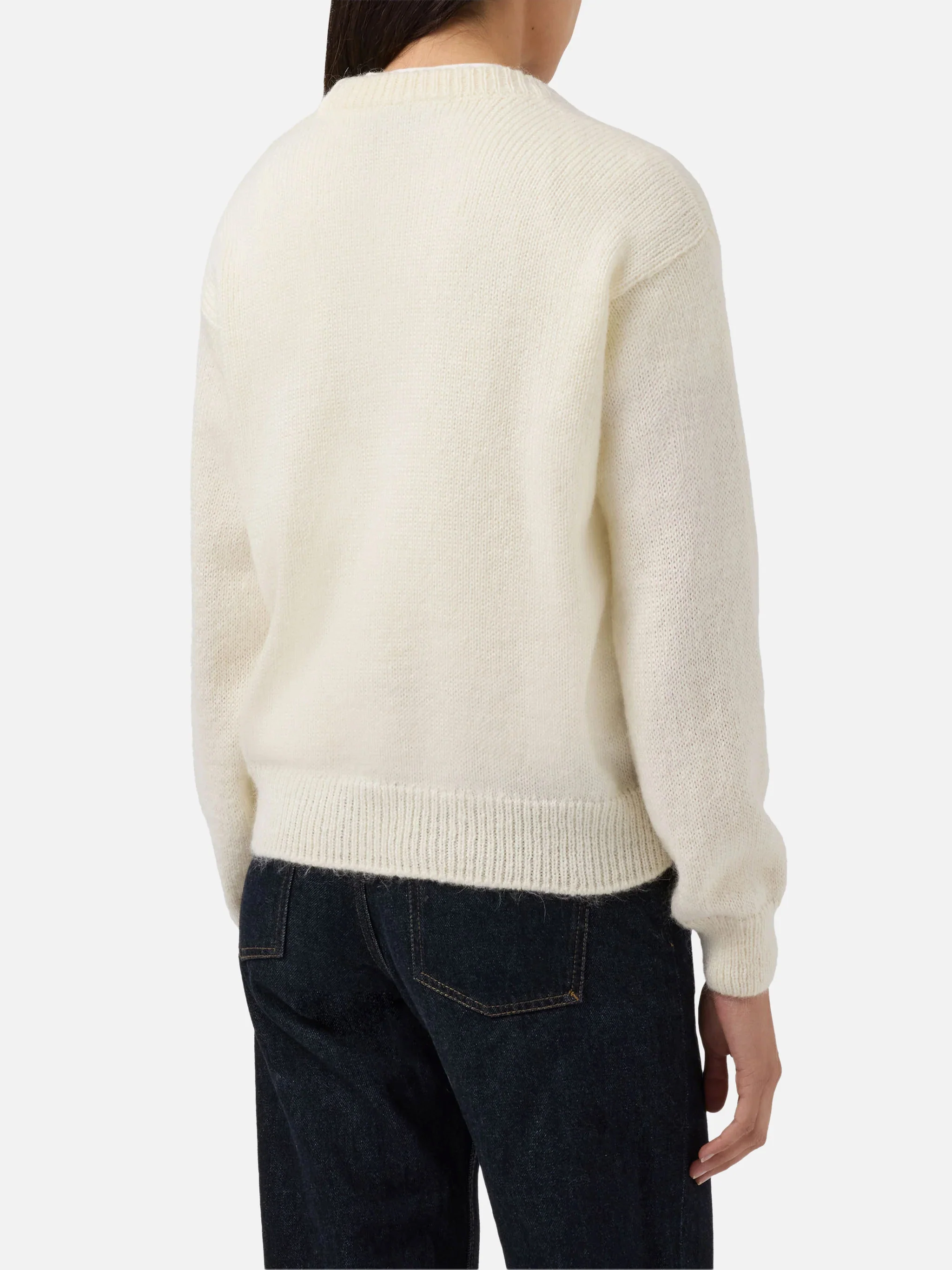 Maglione Danya in misto alpaca bianco con jacquard St. Moritz - Image 3