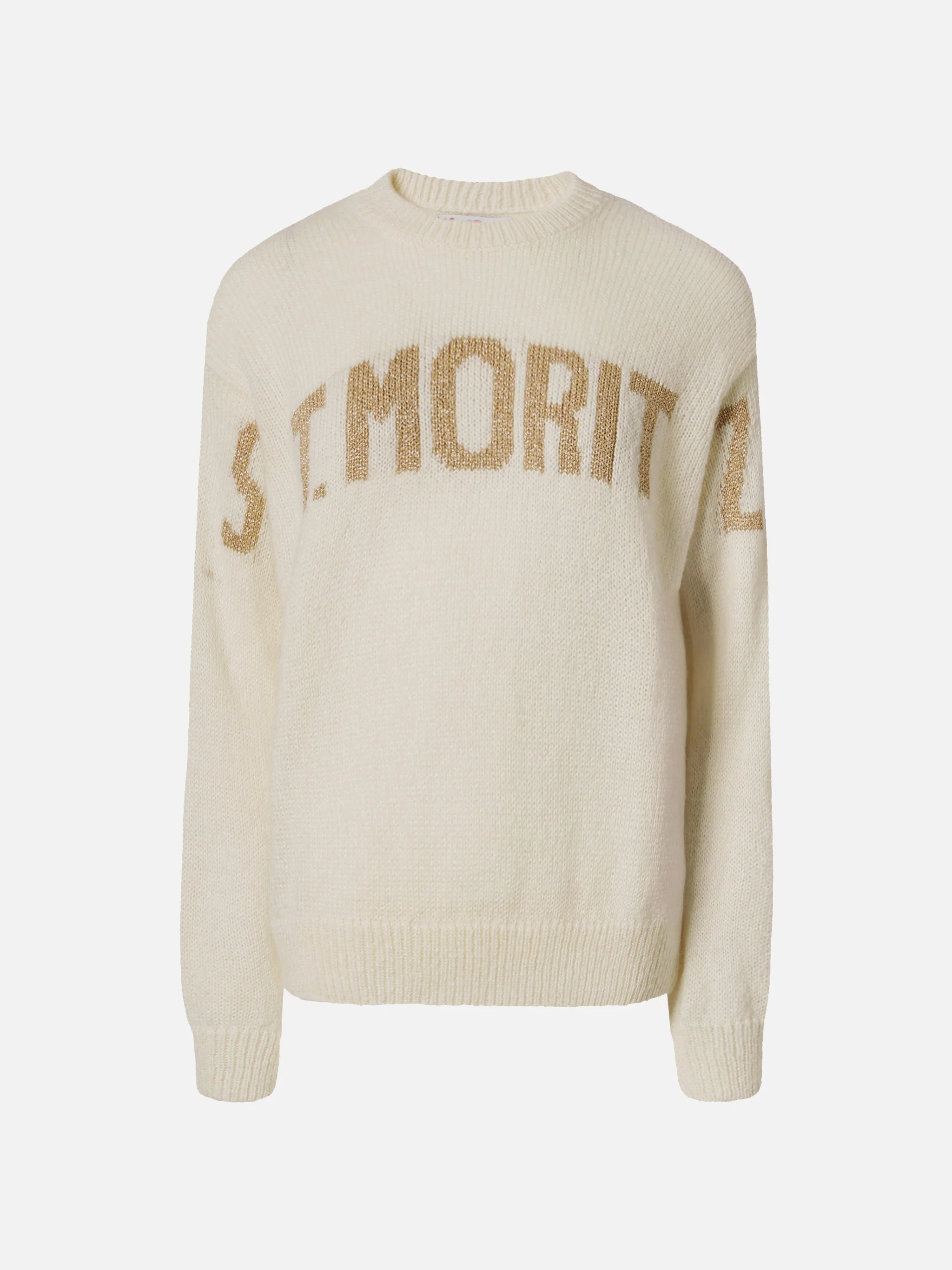 Maglione Danya in misto alpaca bianco con jacquard St. Moritz - Image 4