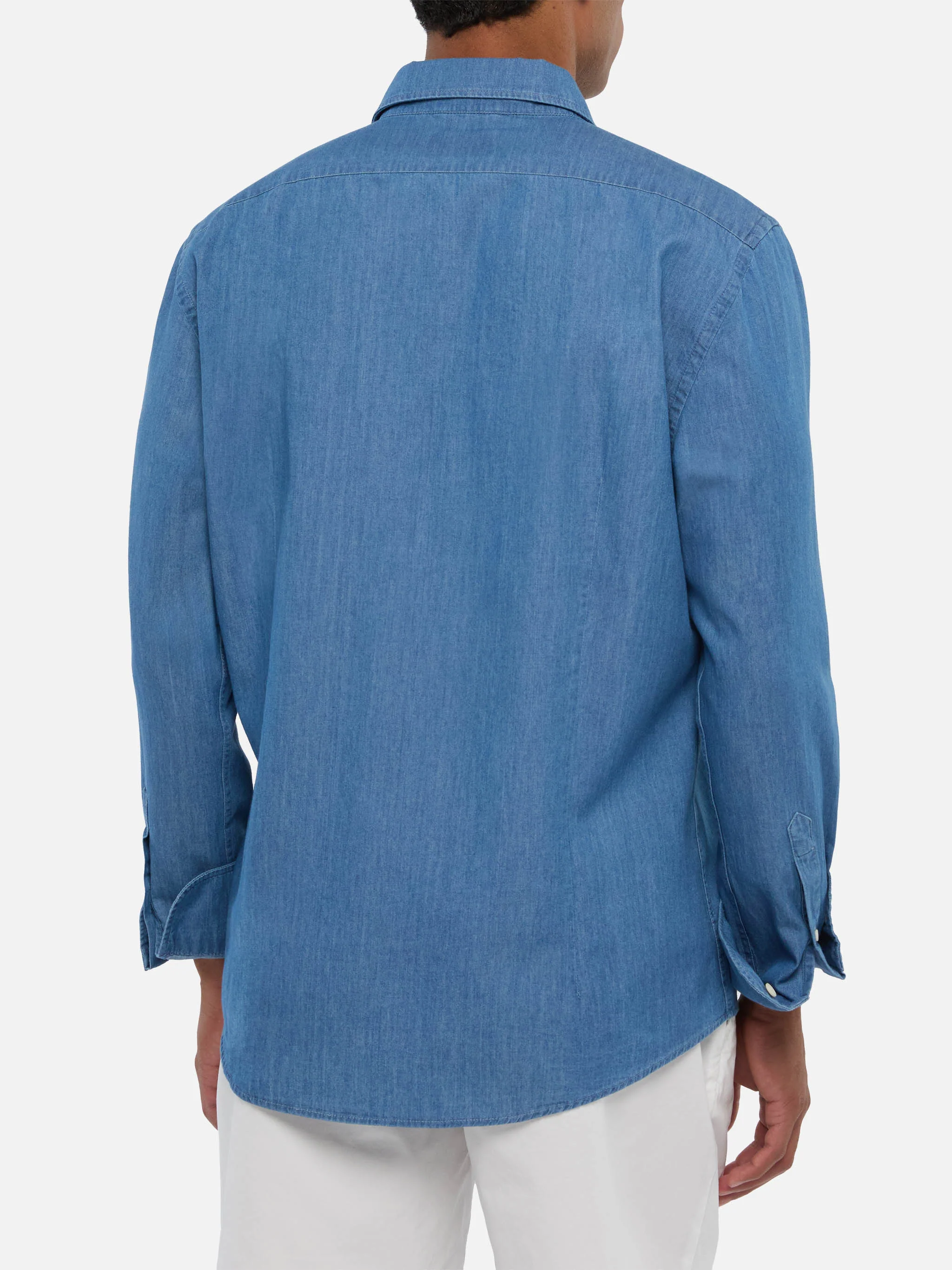 Camicia Pamplona in chambray blu denim scuro - Image 3