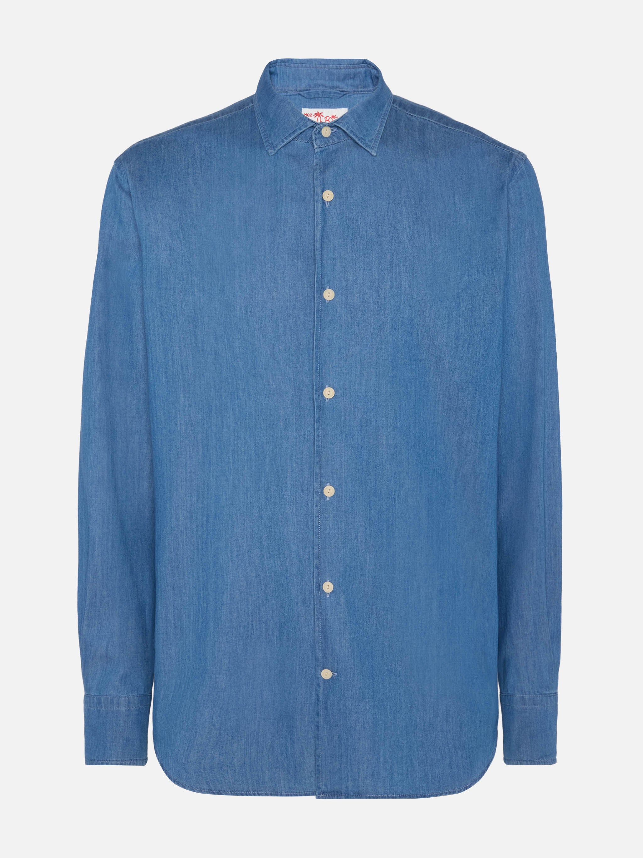 Camicia Pamplona in chambray blu denim scuro - Image 4