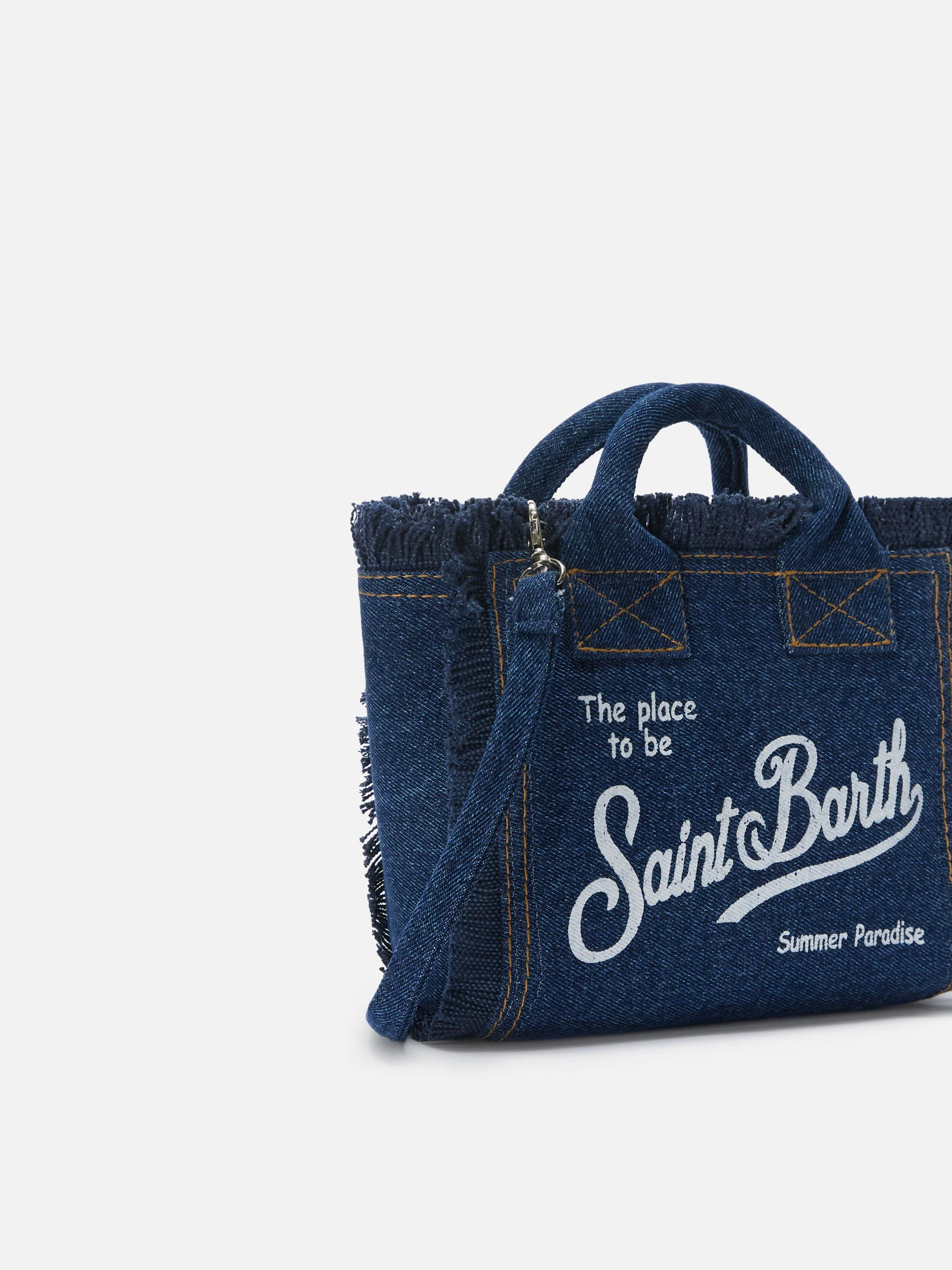 Borsa Vanity mini in denim lavaggio scuro - Image 3